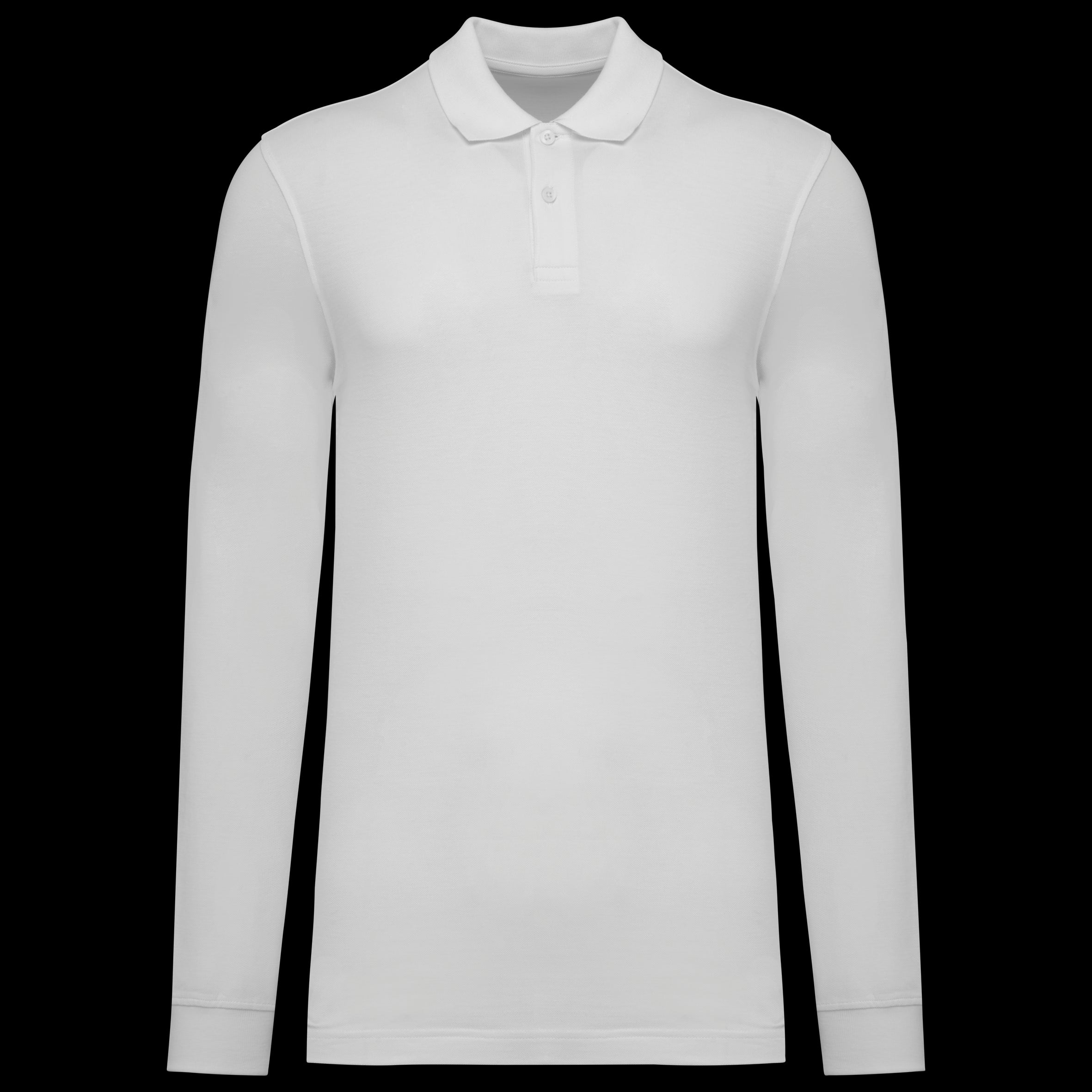 Polo Piqué à Manches Longues pour Homme en Coton Bio – 180 g/m² | K2027