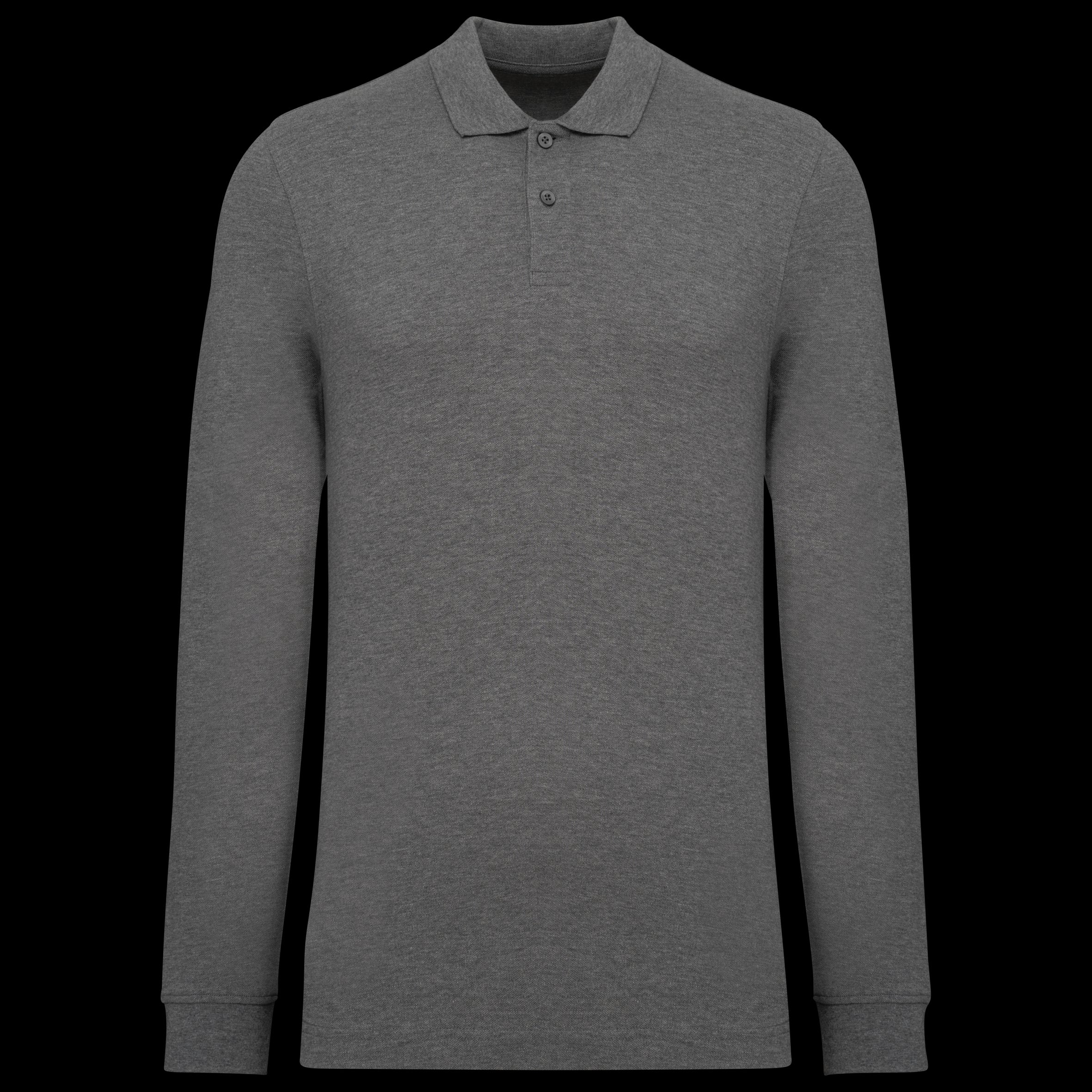 Polo Piqué à Manches Longues pour Homme en Coton Bio – 180 g/m² | K2027