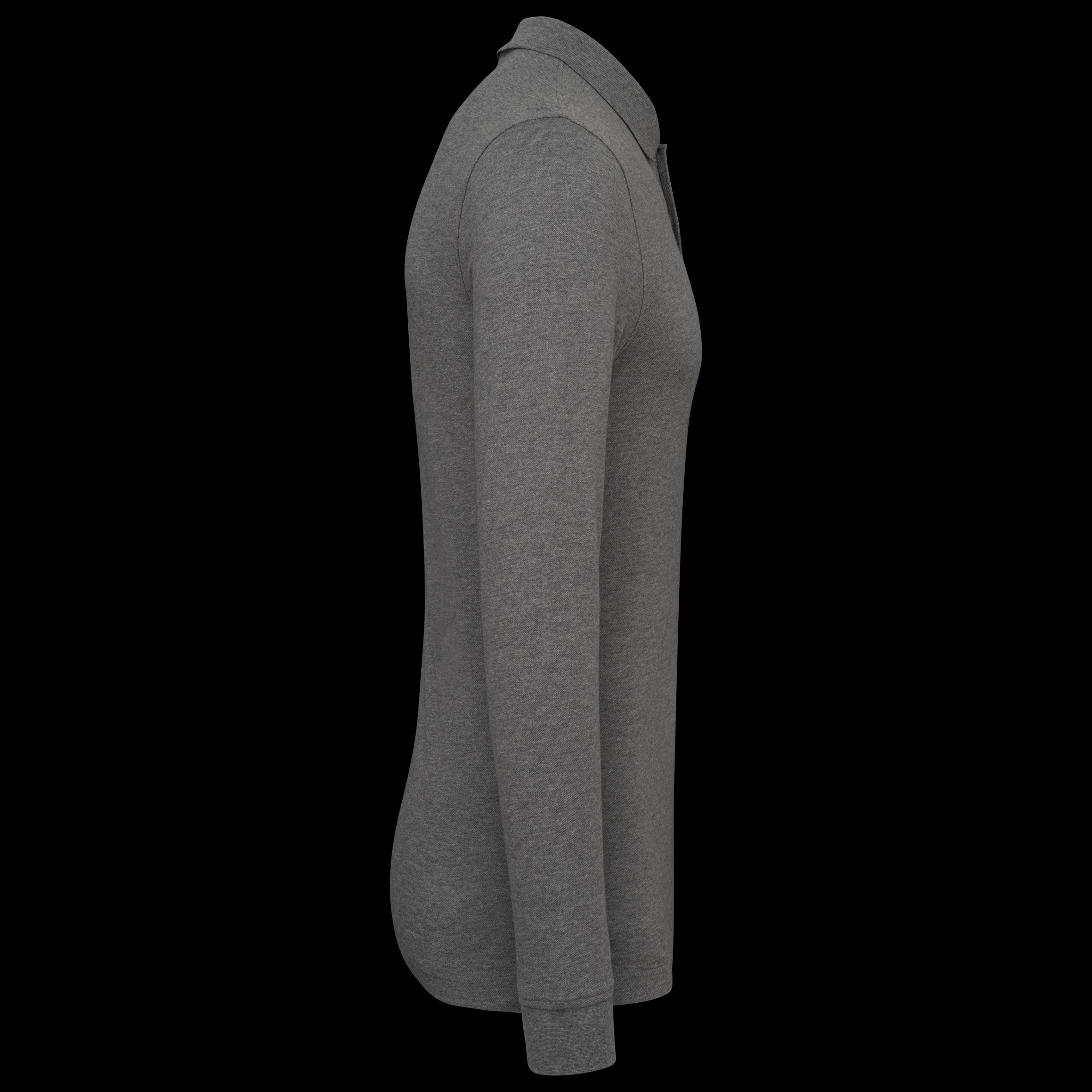 Polo Piqué à Manches Longues pour Homme en Coton Bio – 180 g/m² | K2027