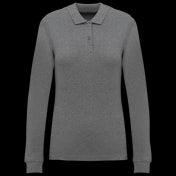 Women’s Long Sleeve Organic Piqué Polo – 180 g/m² | K2028