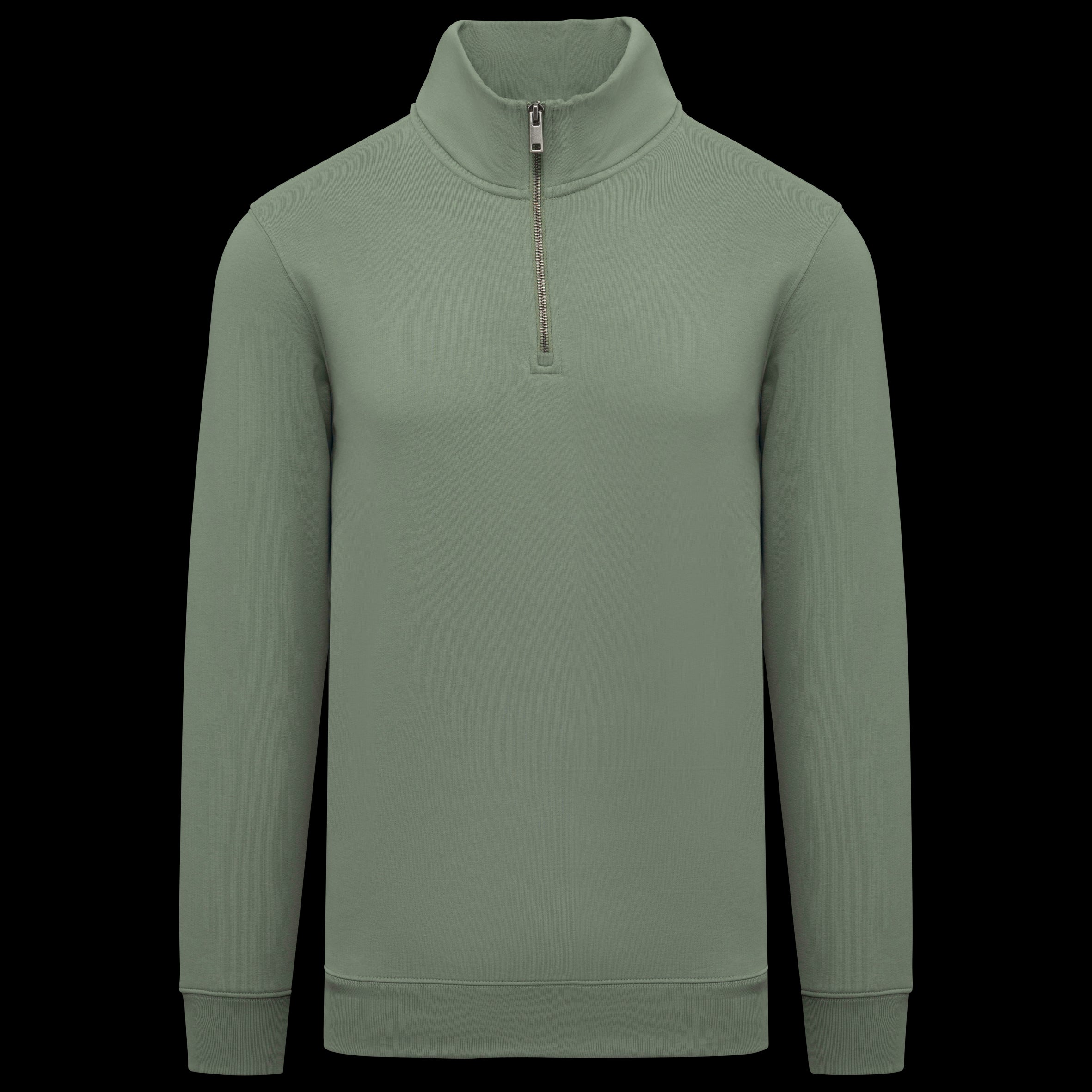 Sudadera de Forro Polar Orgánico para Hombre con Cremallera de Cuarto – 300 g/m² – NS428