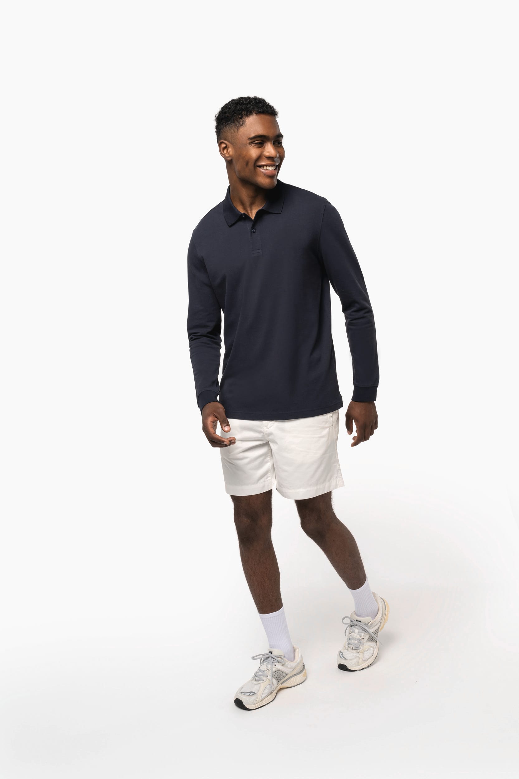 Polo Piqué à Manches Longues pour Homme en Coton Bio – 180 g/m² | K2027