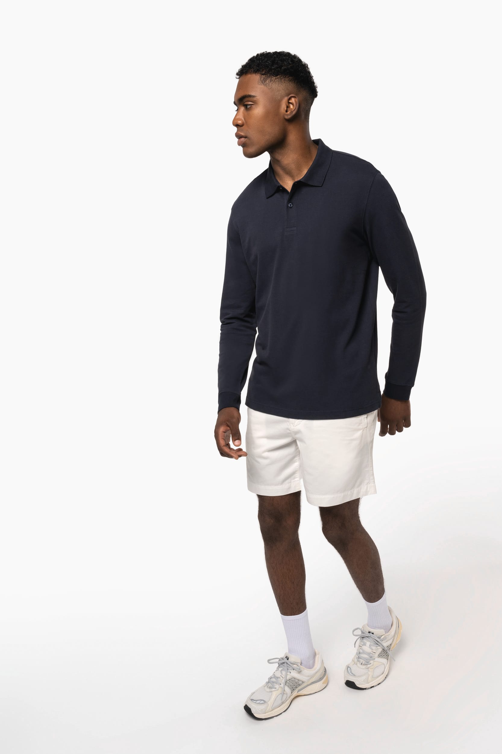 Polo Piqué à Manches Longues pour Homme en Coton Bio – 180 g/m² | K2027