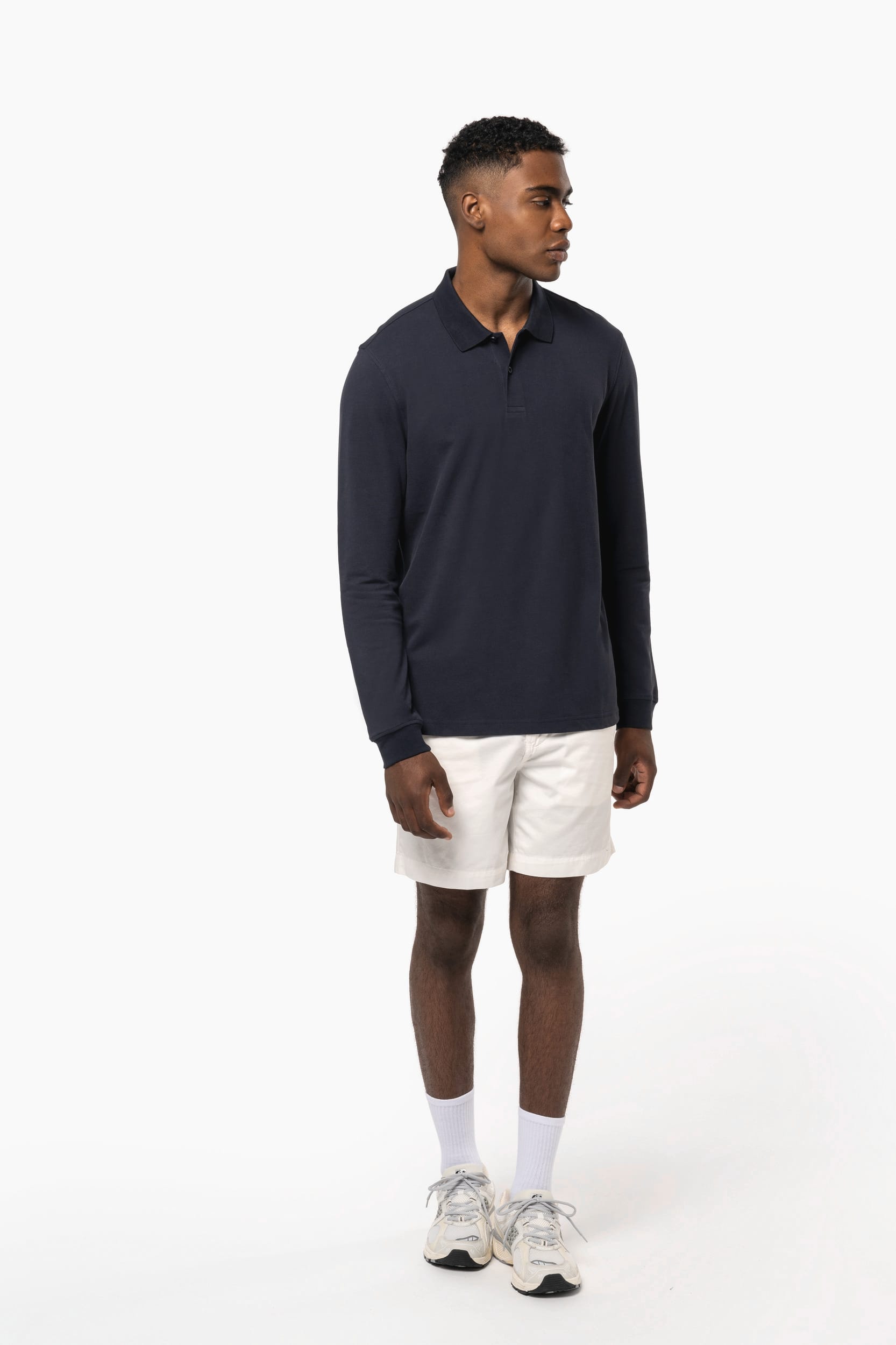 Polo Piqué à Manches Longues pour Homme en Coton Bio – 180 g/m² | K2027
