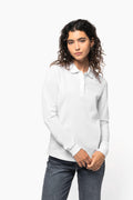 Damen Langarm-Poloshirt aus Bio-Piqué – 180 g/m² | K2028