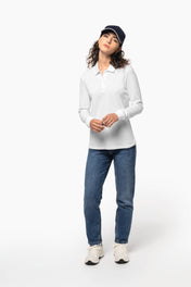 Women’s Long Sleeve Organic Piqué Polo – 180 g/m² | K2028