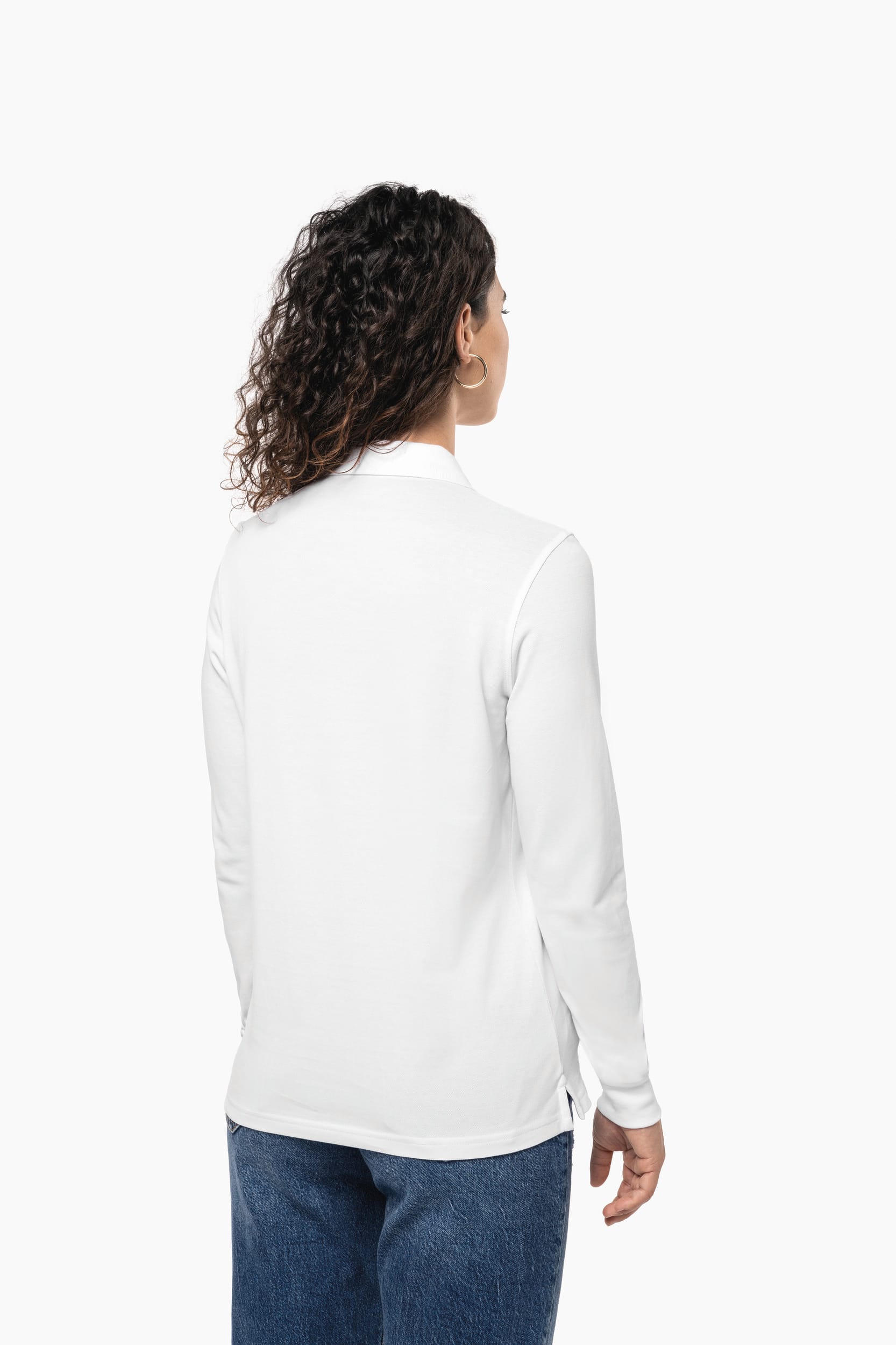 Women’s Long Sleeve Organic Piqué Polo – 180 g/m² | K2028