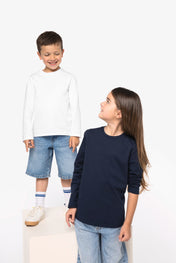 Kids’ Long Sleeve Organic Cotton T-Shirt – 180 g/m² – NS346