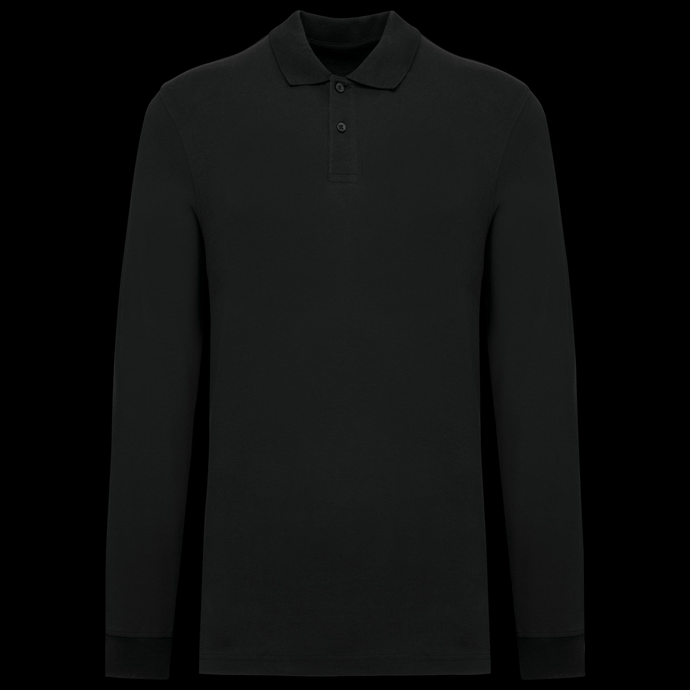 Polo Piqué à Manches Longues pour Homme en Coton Bio – 180 g/m² | K2027