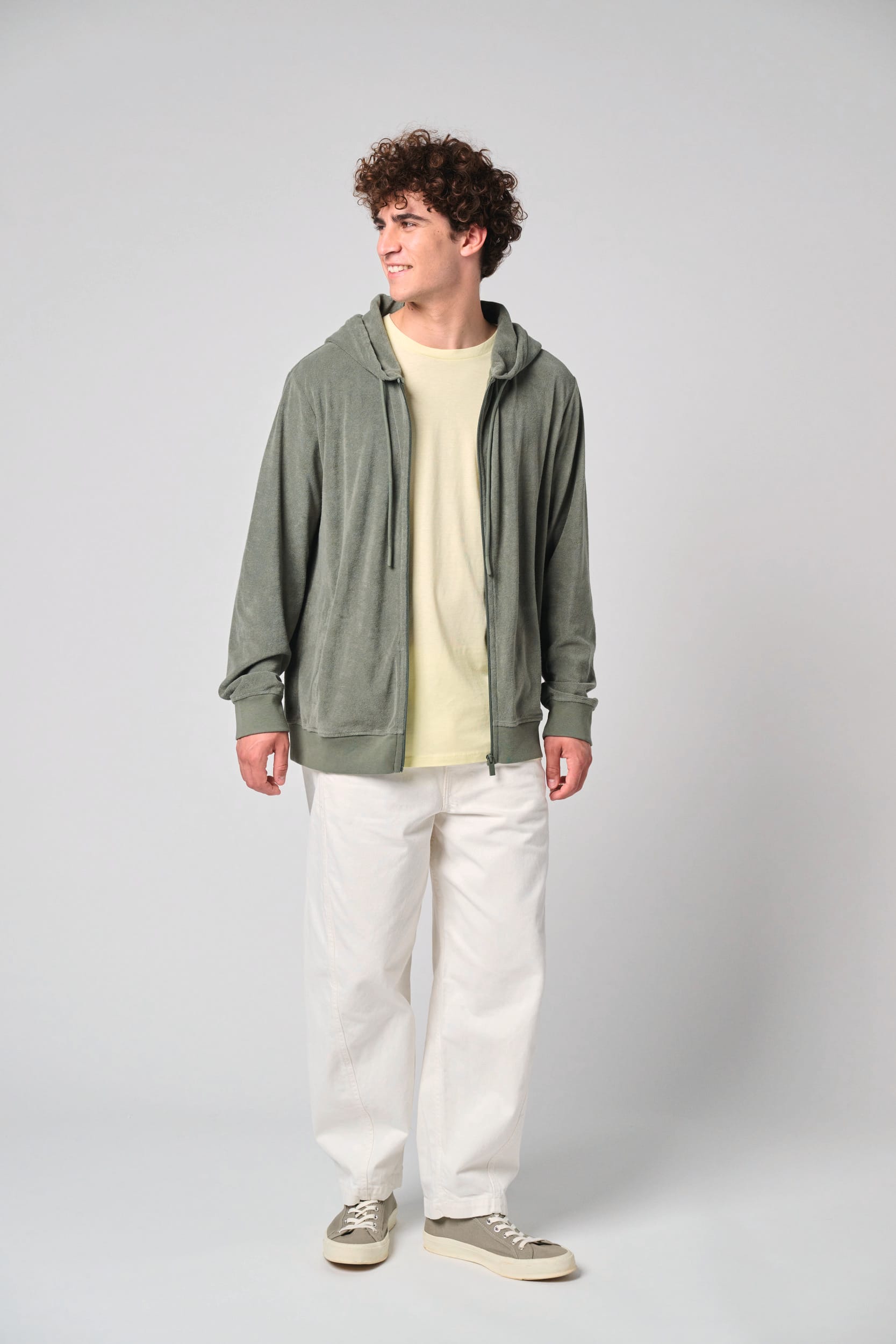 Organic Cotton Terry Zip Hoodie for Men – 210 g/m² – NS419