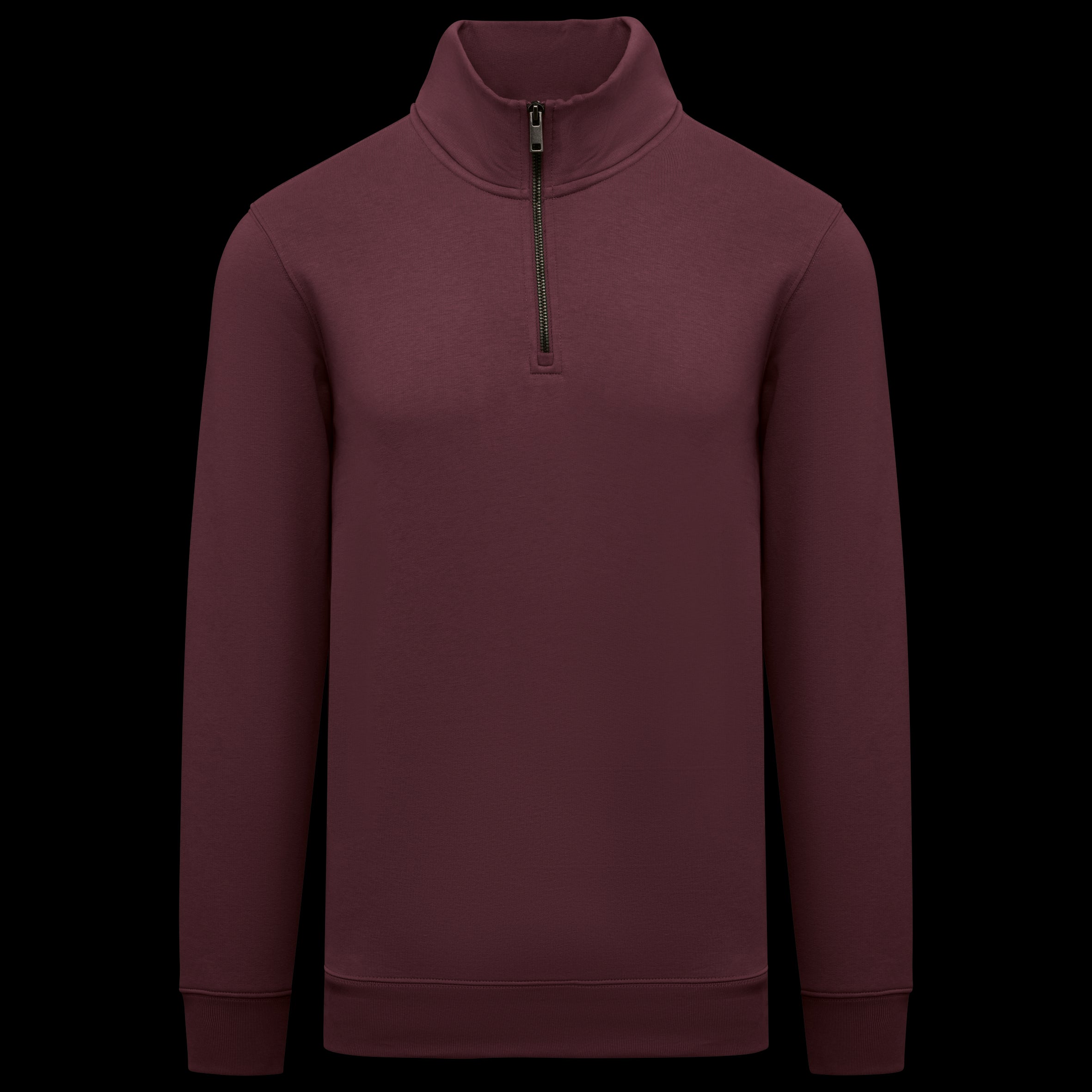 Sudadera de Forro Polar Orgánico para Hombre con Cremallera de Cuarto – 300 g/m² – NS428