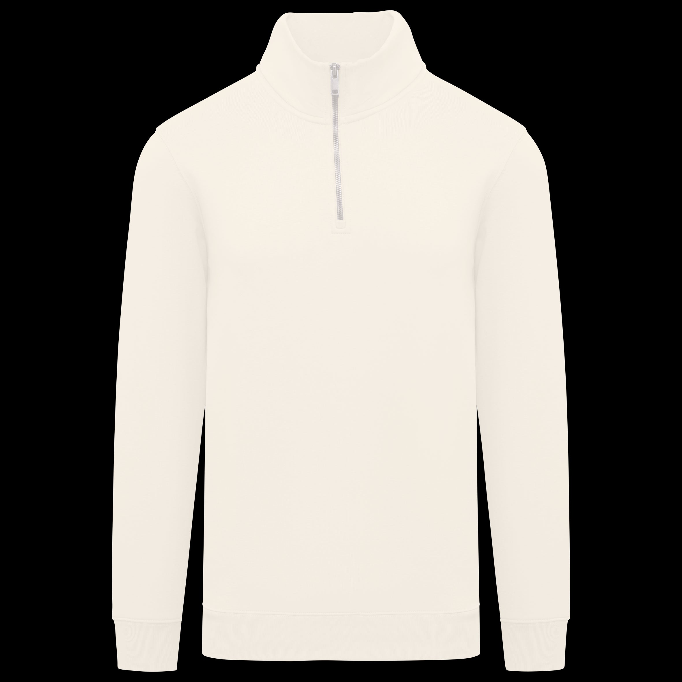 Sudadera de Forro Polar Orgánico para Hombre con Cremallera de Cuarto – 300 g/m² – NS428