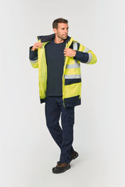 Parka Unisex Reciclada 4 en 1 de Alta Visibilidad – Impermeable | WK660