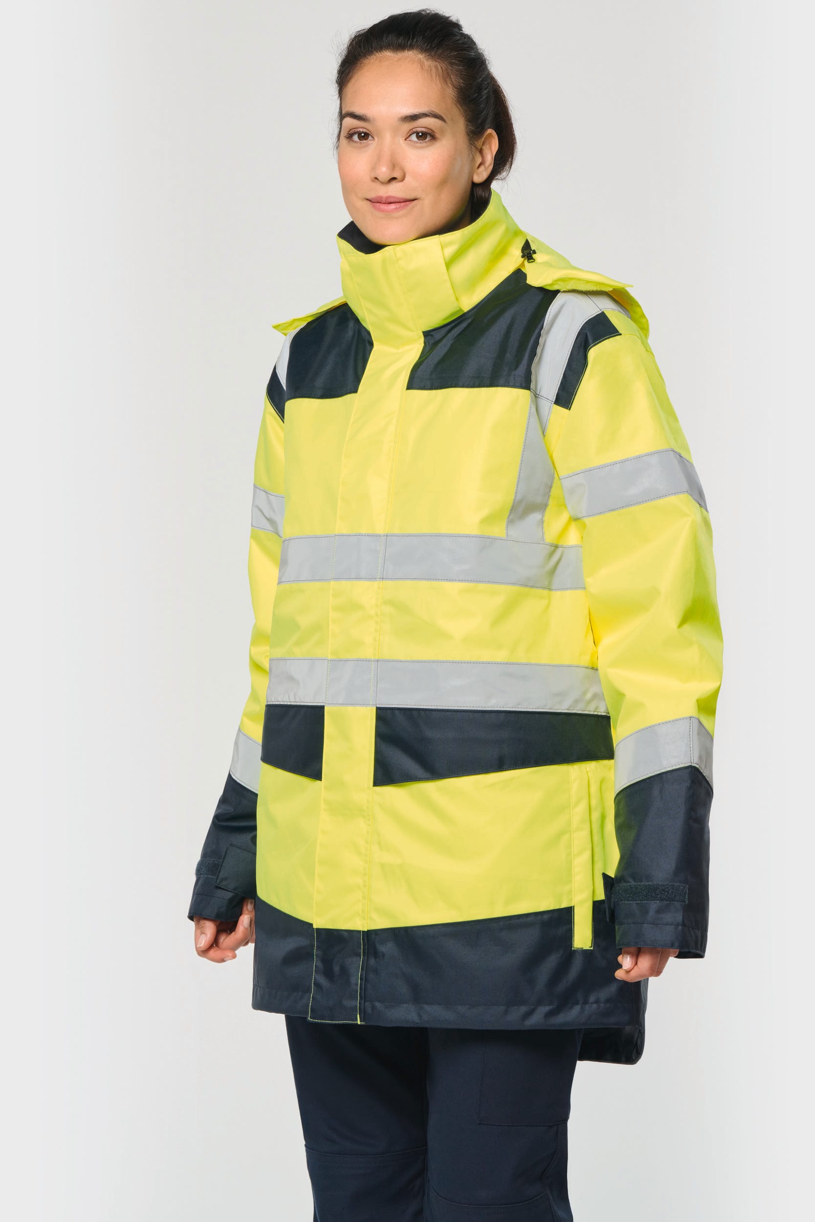 Parka Unisex Reciclada 4 en 1 de Alta Visibilidad – Impermeable | WK660