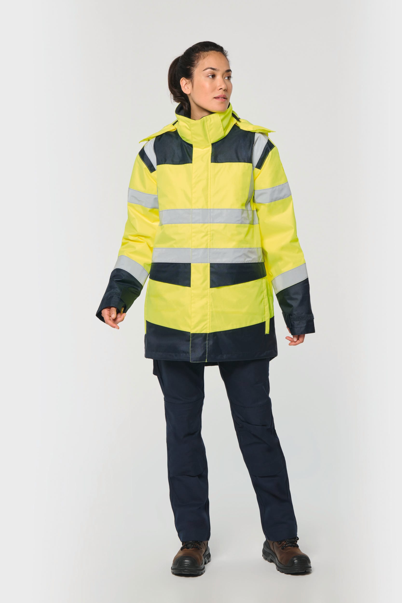 Parka Unisex Reciclada 4 en 1 de Alta Visibilidad – Impermeable | WK660