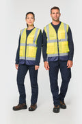 Gilet di sicurezza unisex ad alta visibilità in materiale riciclato con zip | WK618