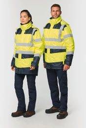 Parka Unisex Reciclada 4 en 1 de Alta Visibilidad – Impermeable | WK660