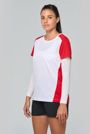 T-shirt de sport bicolore écologique pour femmes – 130 g/m² | PA4015
