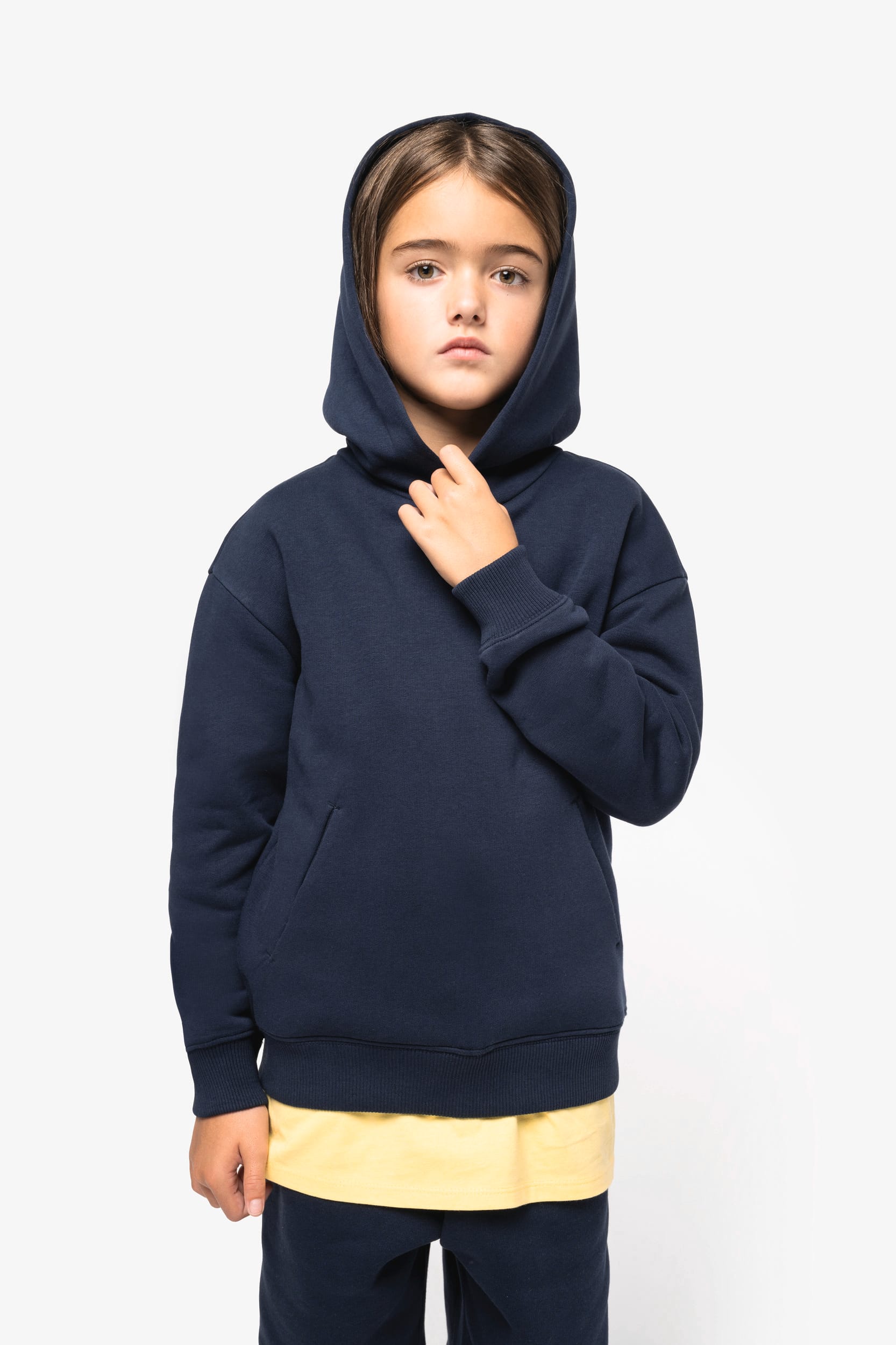Sweat à capuche Oversized en coton biologique pour enfants – 300 g/m² | NS438