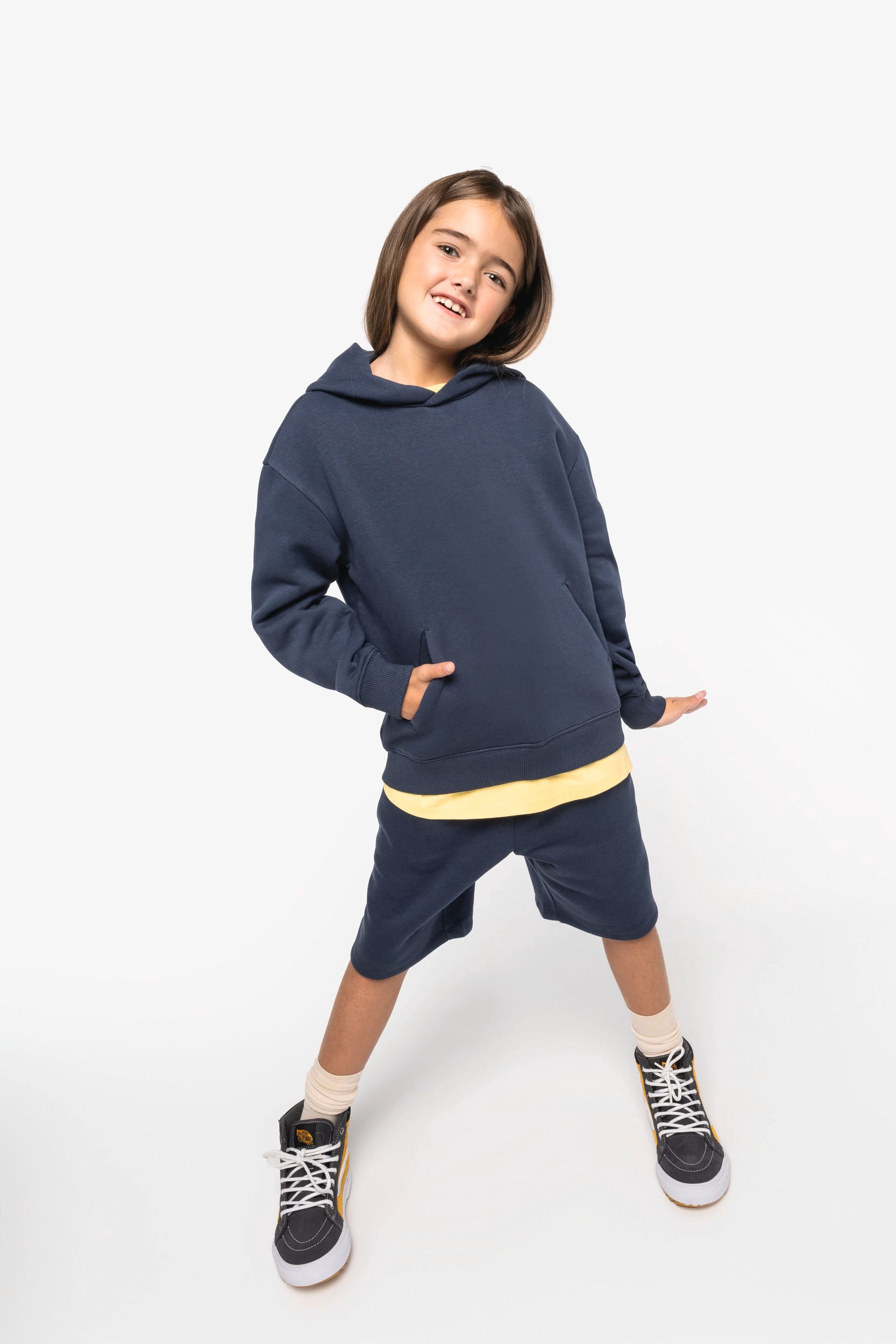 Sweat à capuche Oversized en coton biologique pour enfants – 300 g/m² | NS438