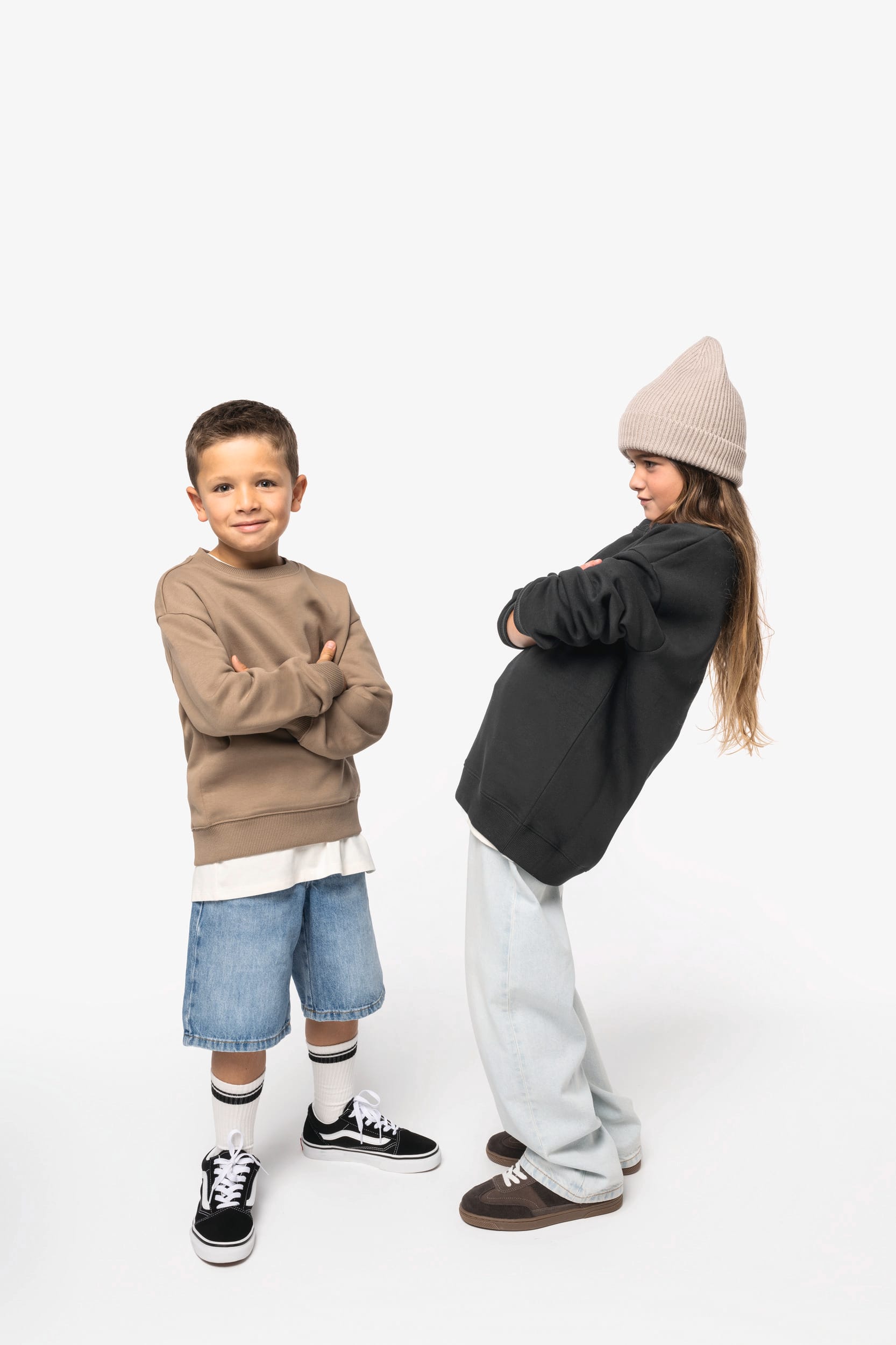 Kids’ Oversized Organic Crewneck Sweatshirt – 300 g/m² – NS437