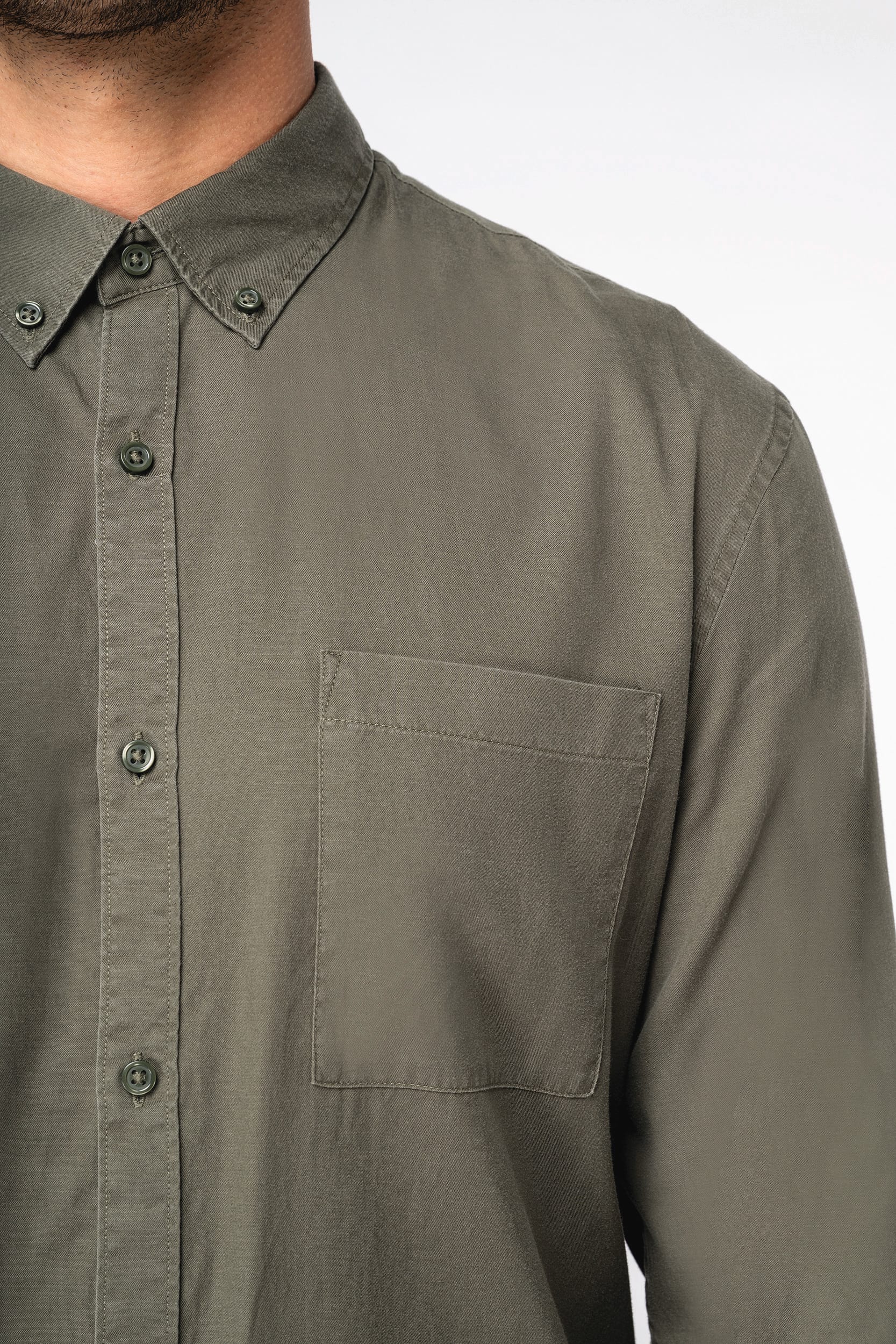 Camisa Lavada para Hombre de Lyocell y Algodón Orgánico – 125 g/m² | SP513