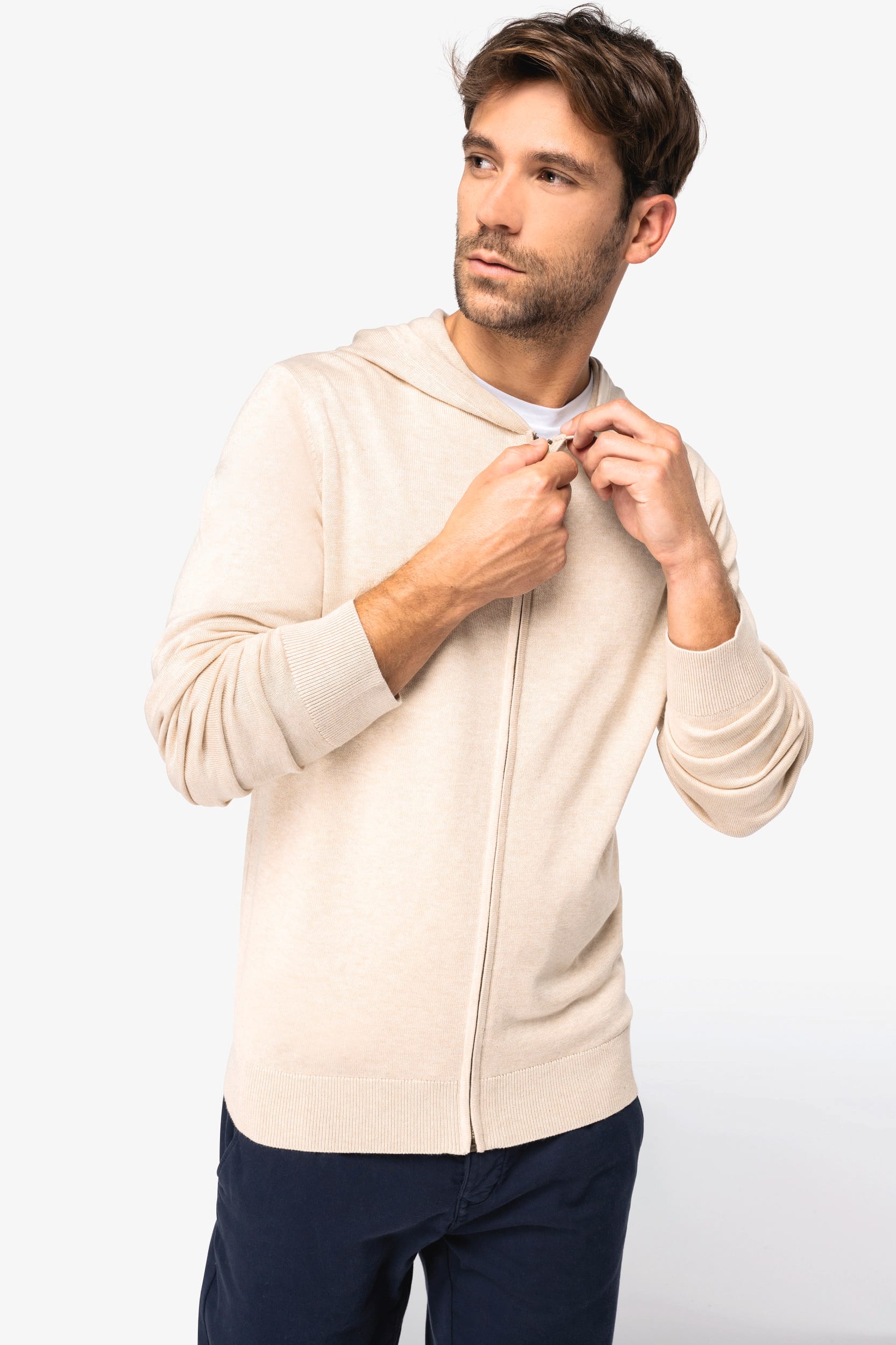 Men’s Hooded Lyocell & Organic Cotton Sweater – 245 g/m² | SP906