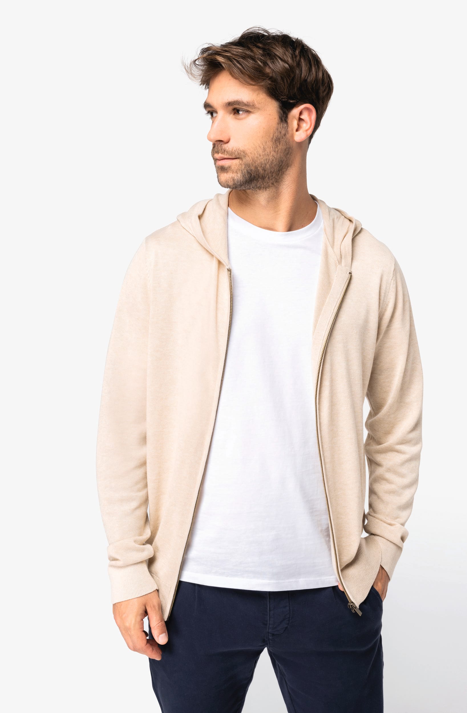 Men’s Hooded Lyocell & Organic Cotton Sweater – 245 g/m² | SP906