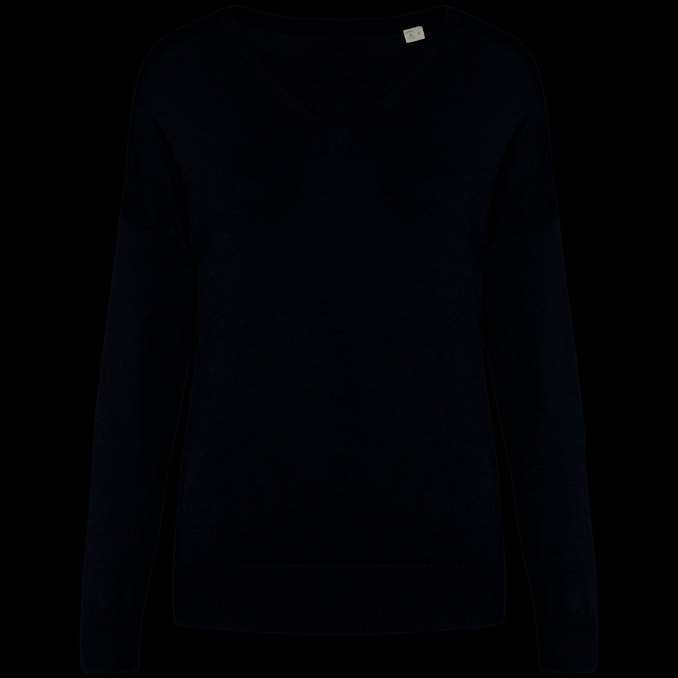 Women’s V-Neck Lyocell & Organic Cotton Sweater – 250 g/m² | SP921