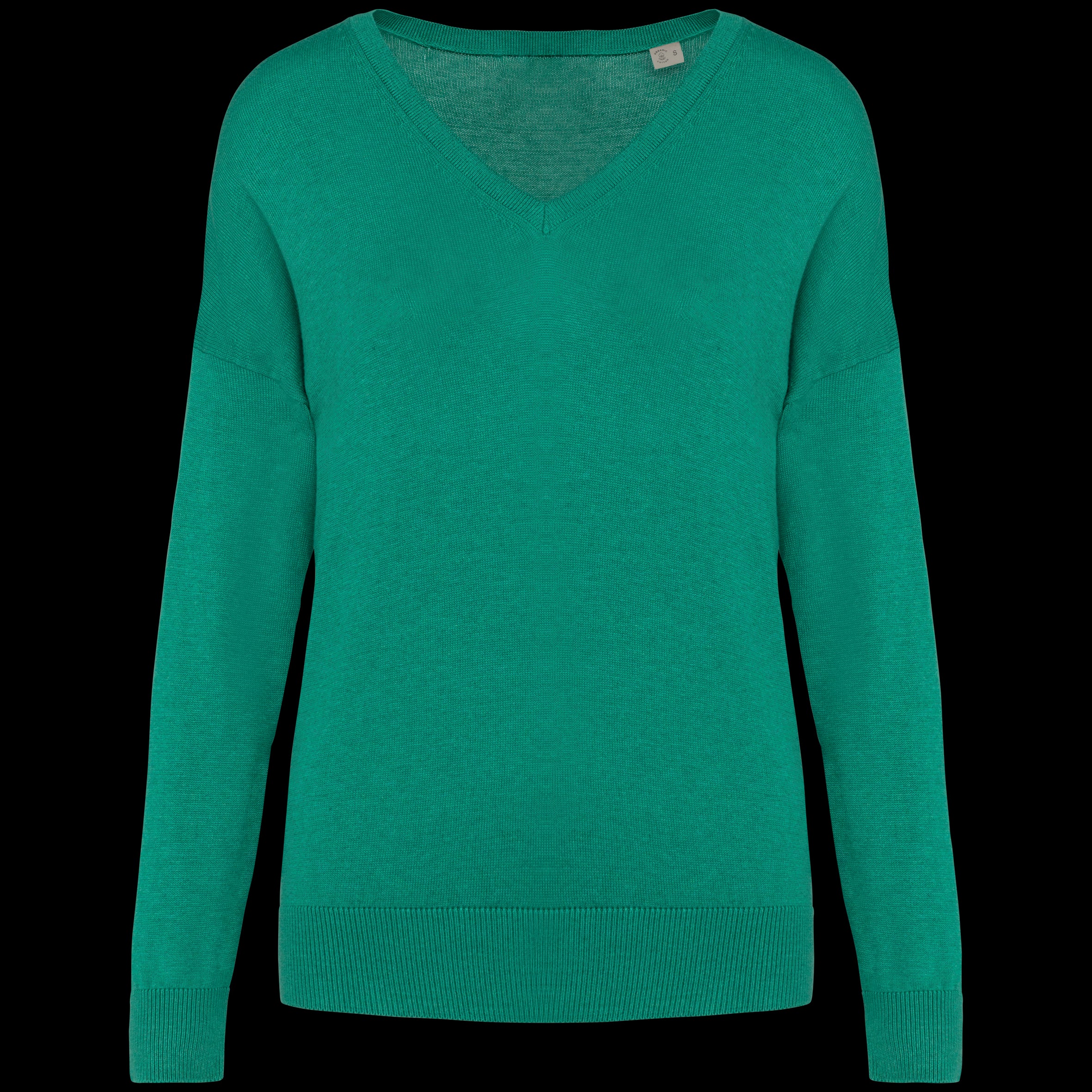 Women’s V-Neck Lyocell & Organic Cotton Sweater – 250 g/m² | SP921