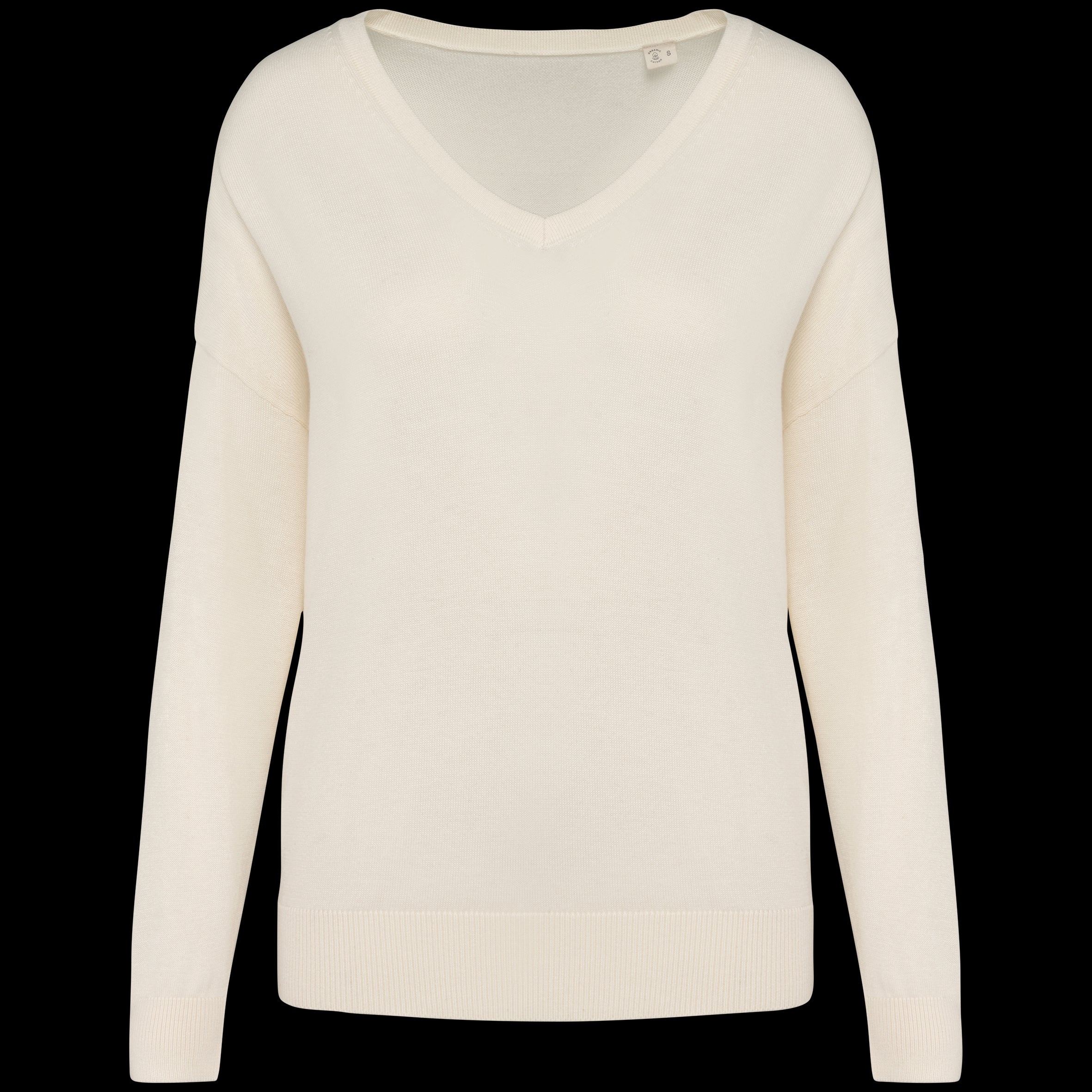 Women’s V-Neck Lyocell & Organic Cotton Sweater – 250 g/m² | SP921