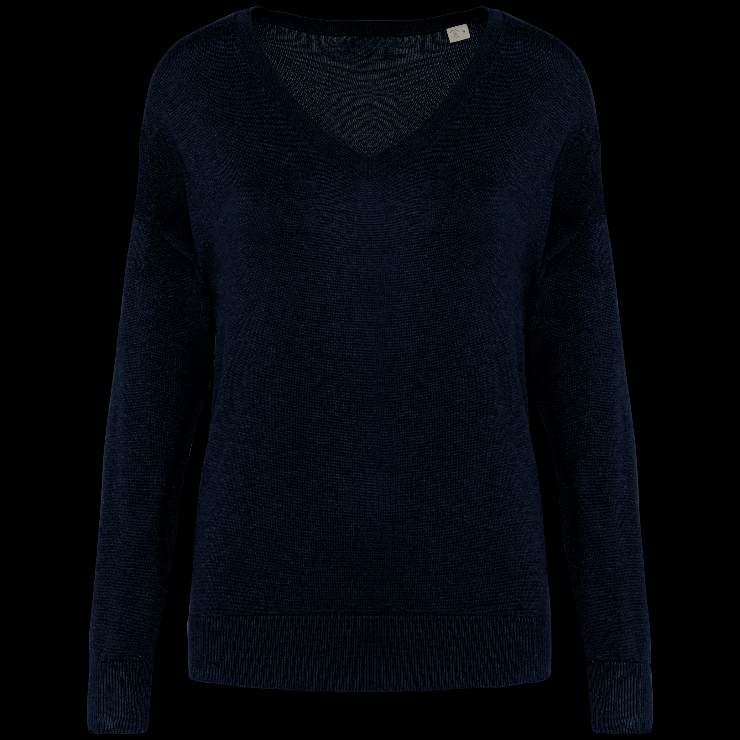 Women’s V-Neck Lyocell & Organic Cotton Sweater – 250 g/m² | SP921