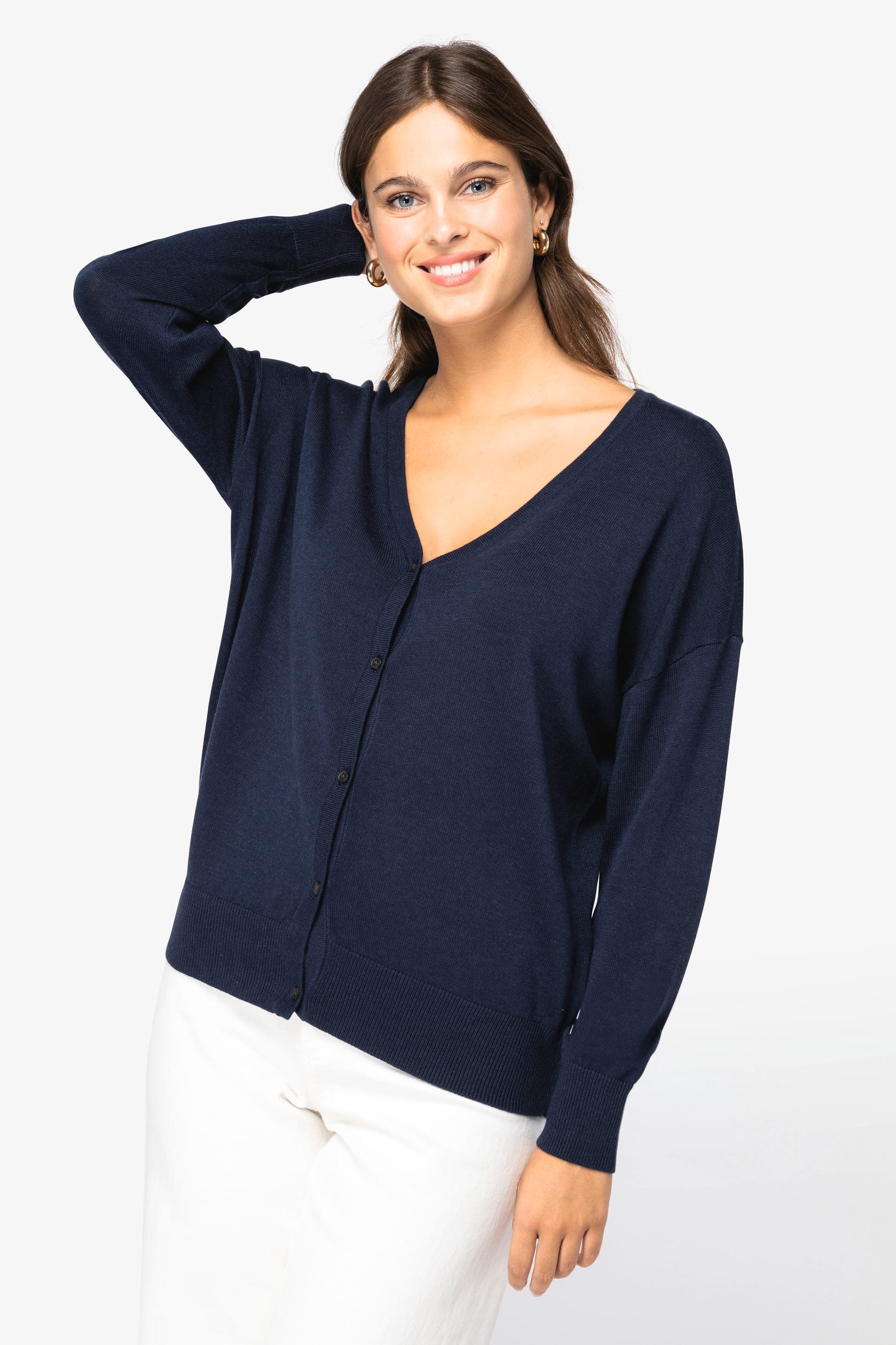 Women’s Lyocell & Organic Cotton Cardigan – 250 g/m² | SP922
