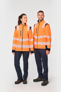Recycelte Sicherheits-Softshell-Jacke mit abnehmbaren Ärmeln | WK460