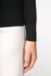 Women’s V-Neck Lyocell & Organic Cotton Sweater – 250 g/m² | SP921