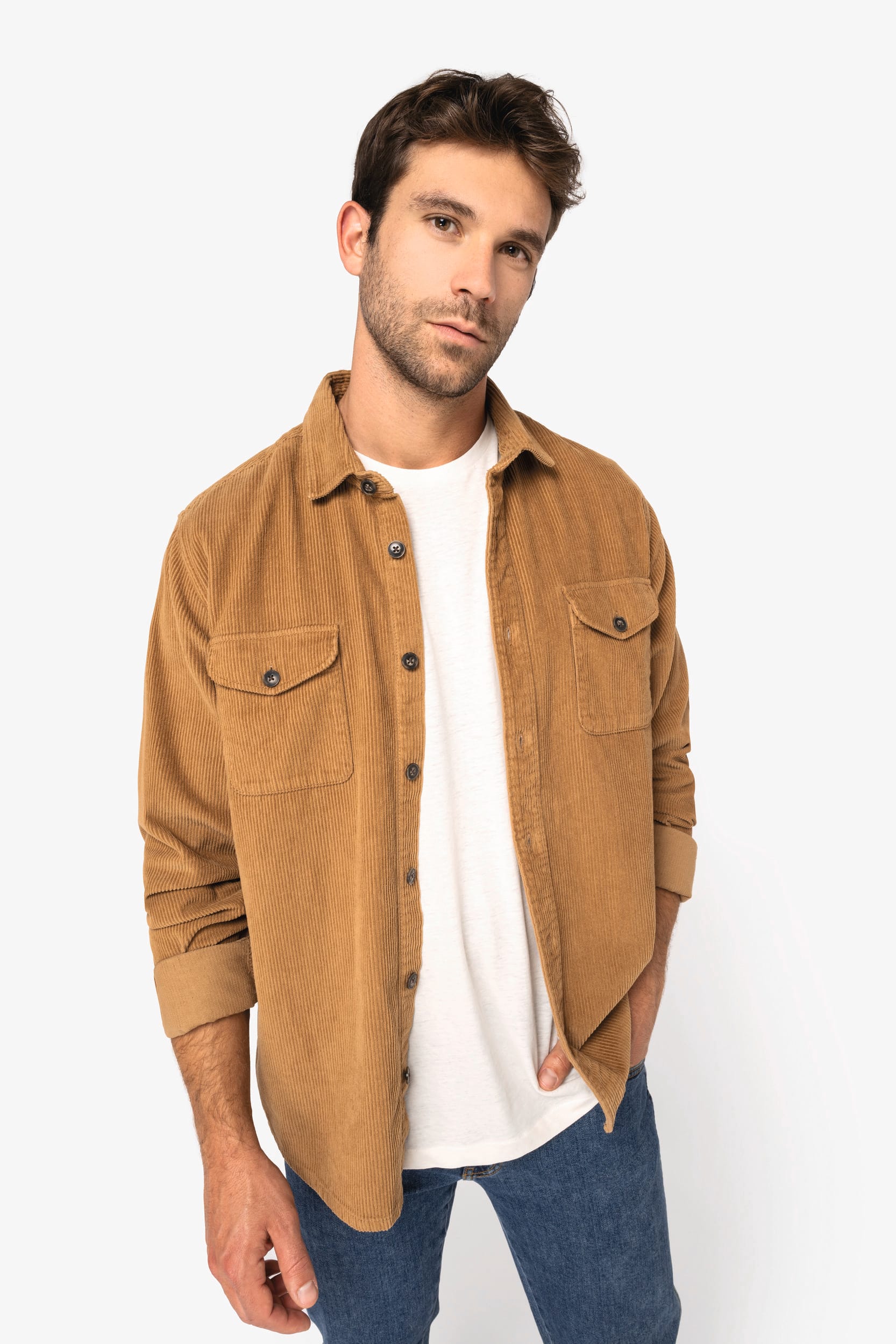 Surchemise en velours côtelé lavé pour homme – 320 g/m² | SP519