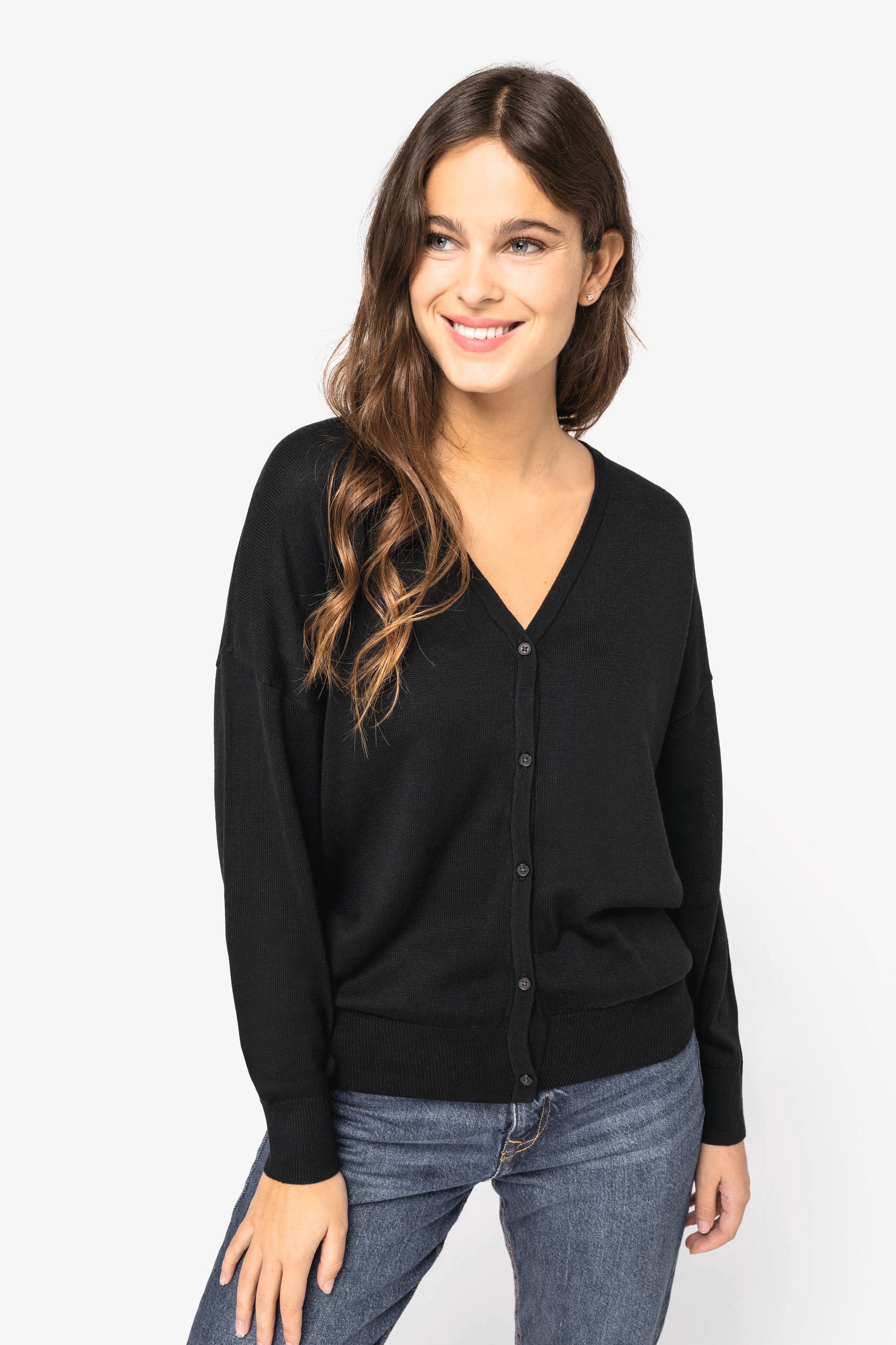 Women’s Lyocell & Organic Cotton Cardigan – 250 g/m² | SP922