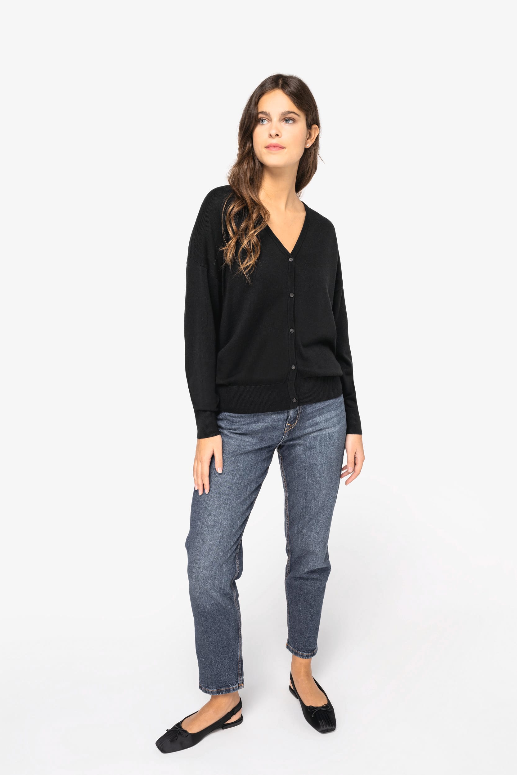 Women’s Lyocell & Organic Cotton Cardigan – 250 g/m² | SP922
