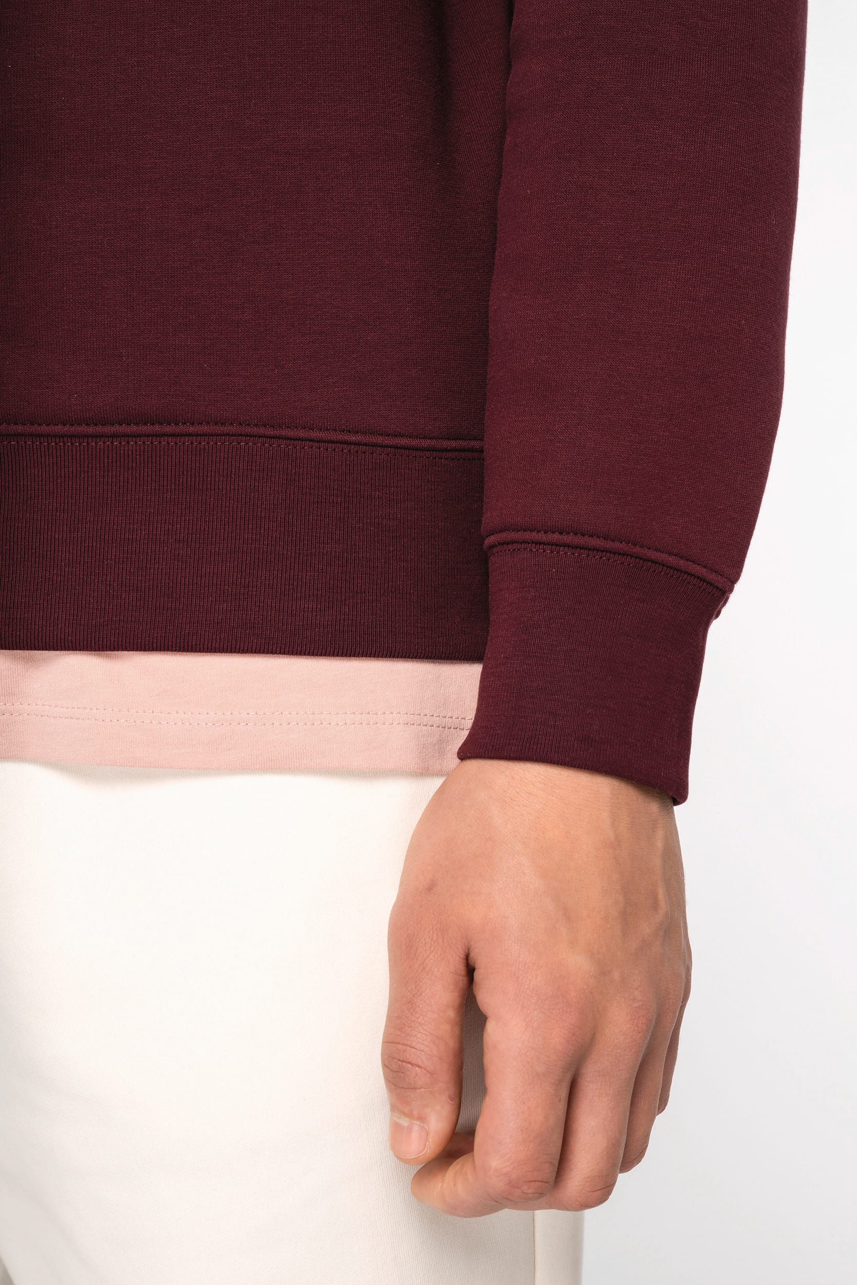 Sudadera de Forro Polar Orgánico para Hombre con Cremallera de Cuarto – 300 g/m² – NS428
