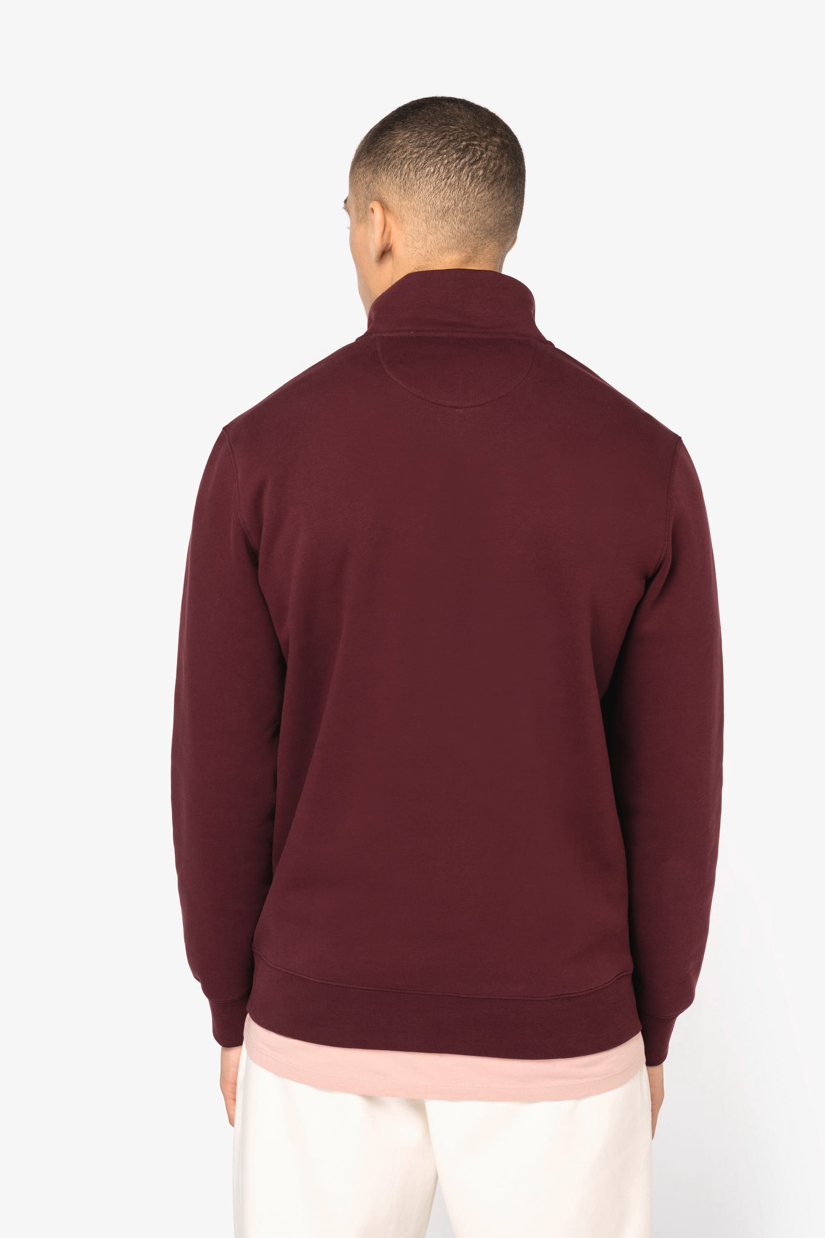 Sudadera de Forro Polar Orgánico para Hombre con Cremallera de Cuarto – 300 g/m² – NS428