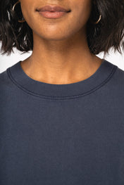 T-shirt en coton biologique lavé Oversized pour femmes – NS327