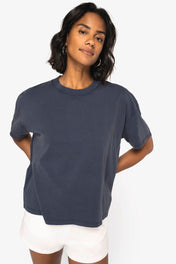 T-shirt en coton biologique lavé Oversized pour femmes – NS327