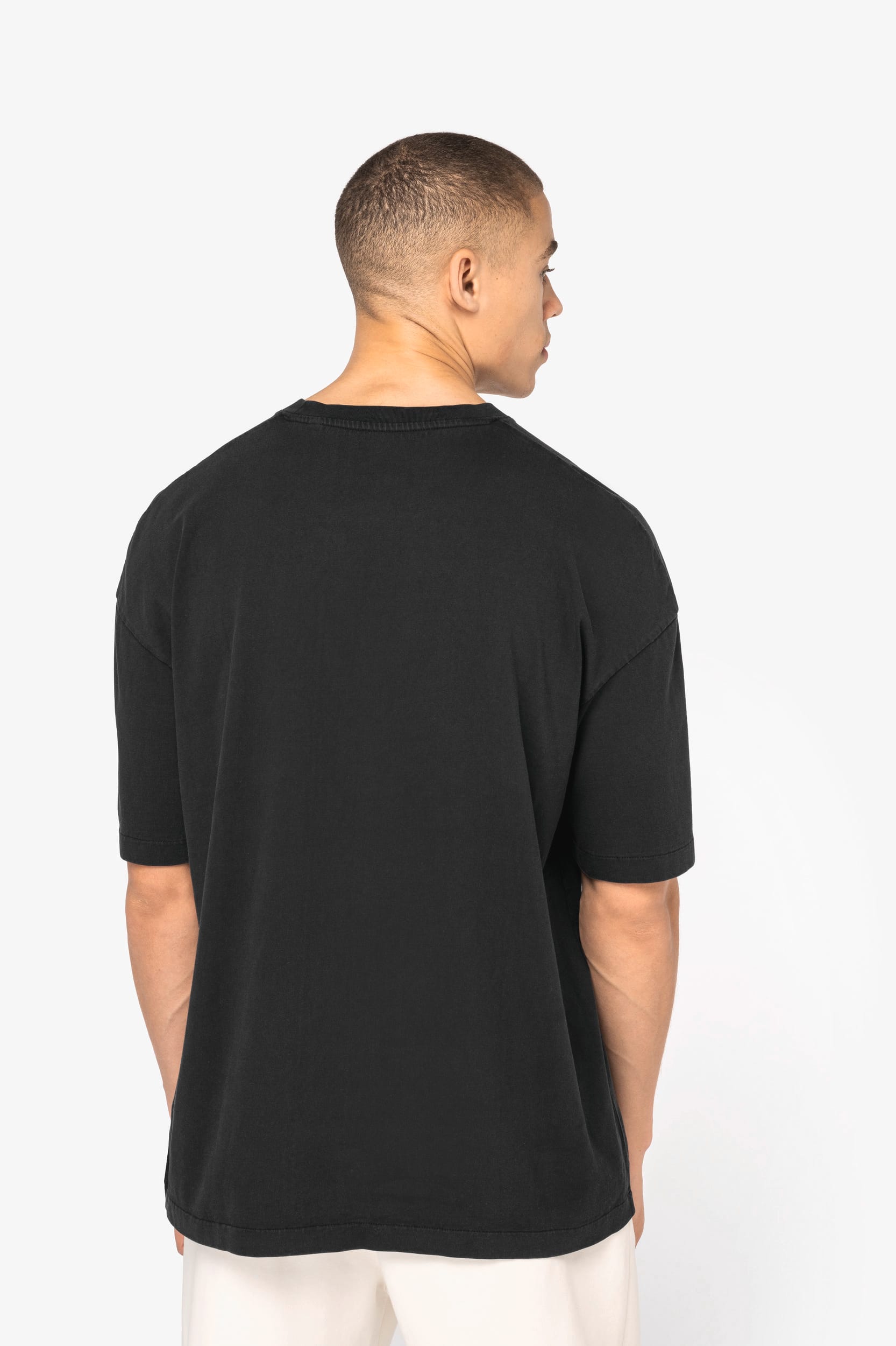 T-shirt en coton biologique lavé pour homme Oversized - 230 g/m – NS326