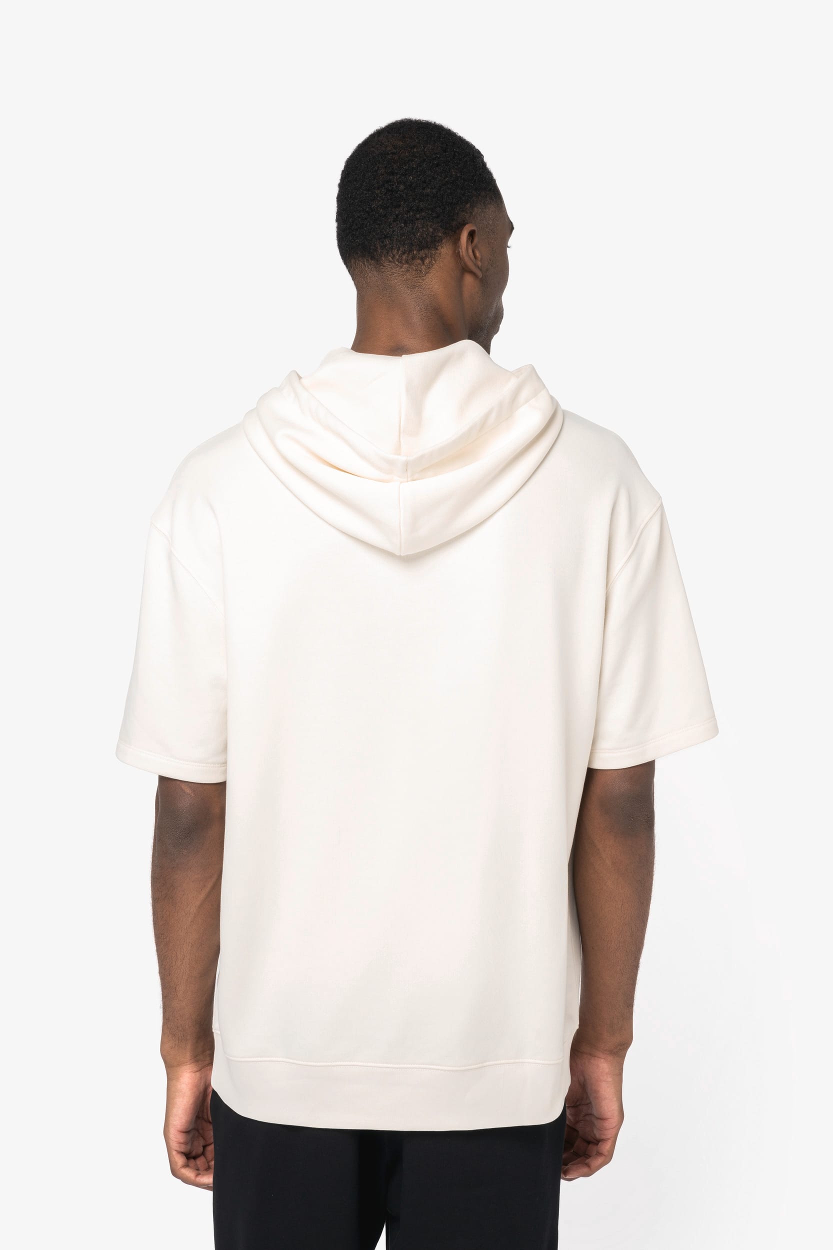 Unisex Kapuzenpullover mit kurzen Ärmeln aus Bio-Baumwolle – French Terry – 300 g/m² – NS406