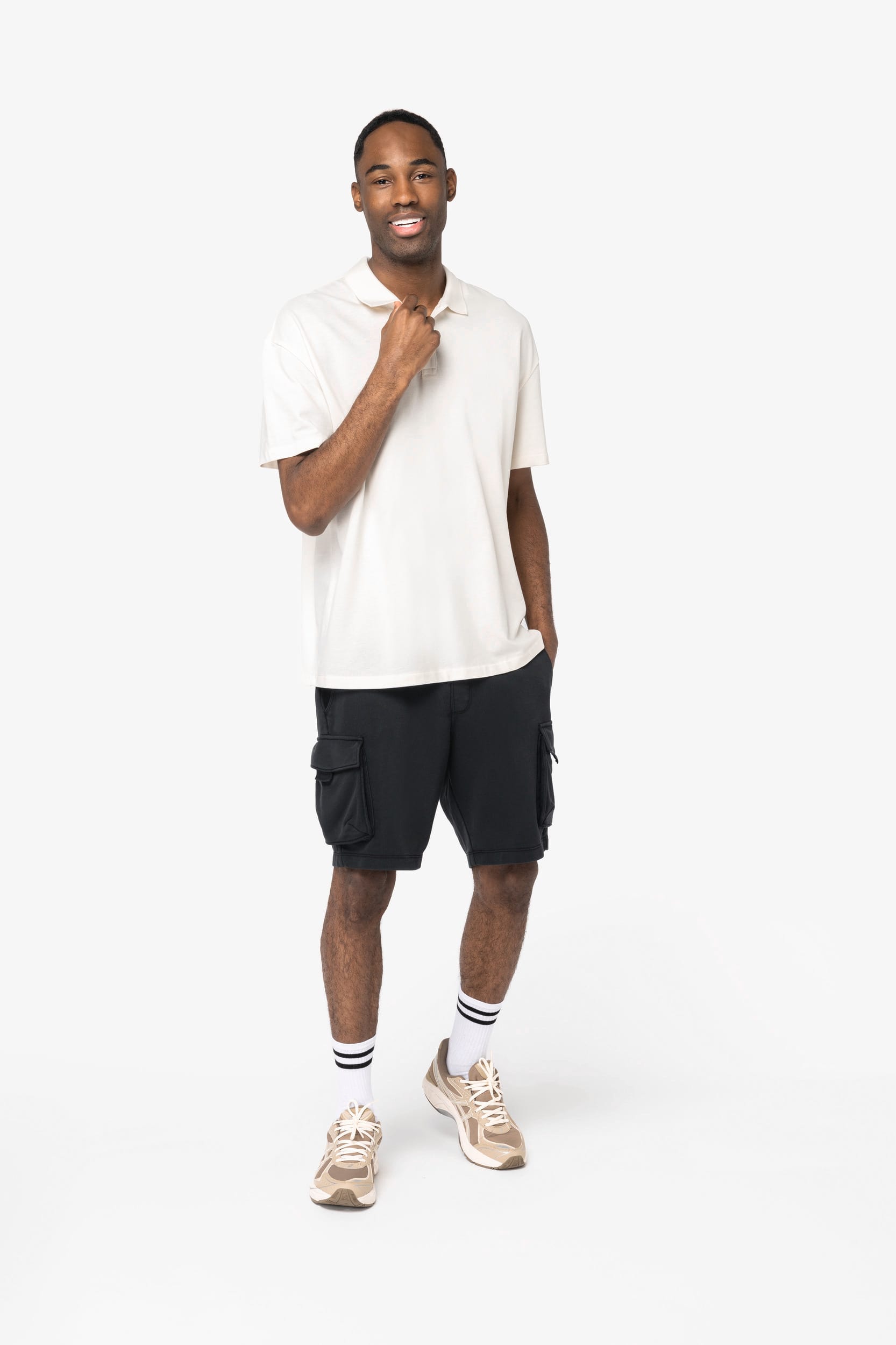 Men’s Organic Piqué Polo with Dropped Shoulders – 220 g/m² – NS204