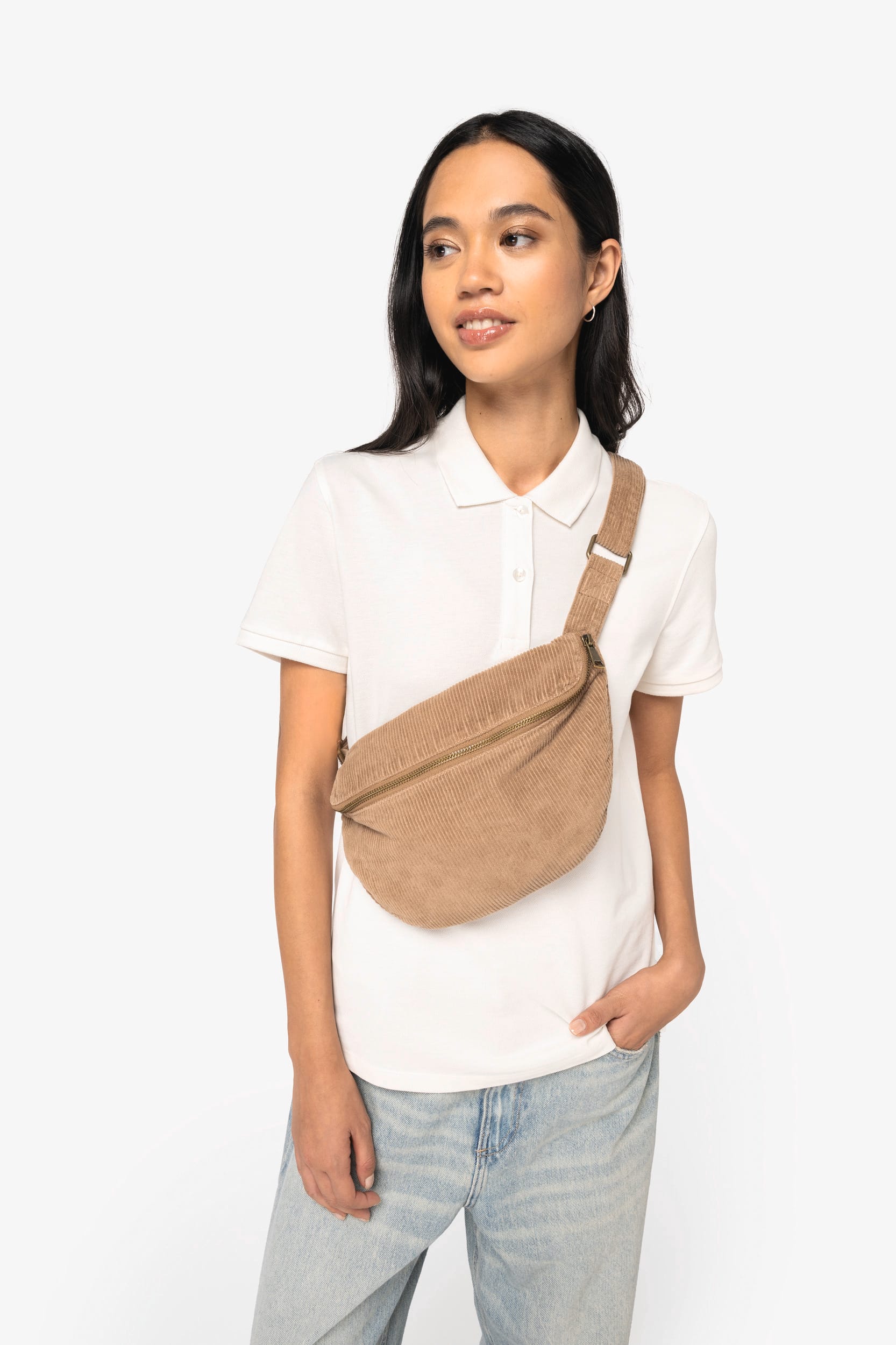 Washed Corduroy Belt Bag - NS108 | Organic Blank