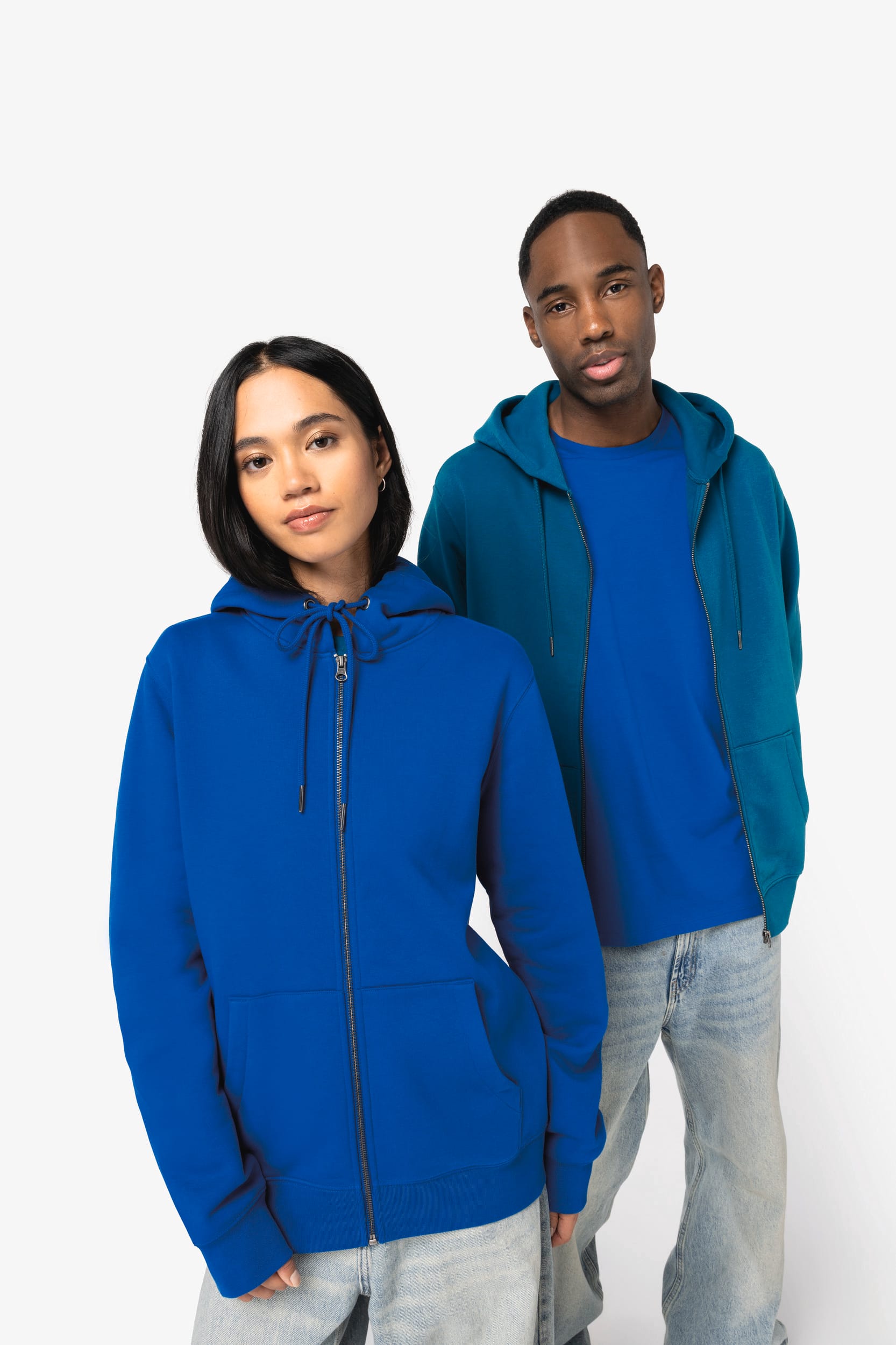 NS402 - Unique Zip-up Unisex Eco Hoodie | Organic Blank