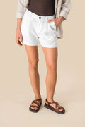 Plissierte Leinenshorts für Damen | Spasso - SP713