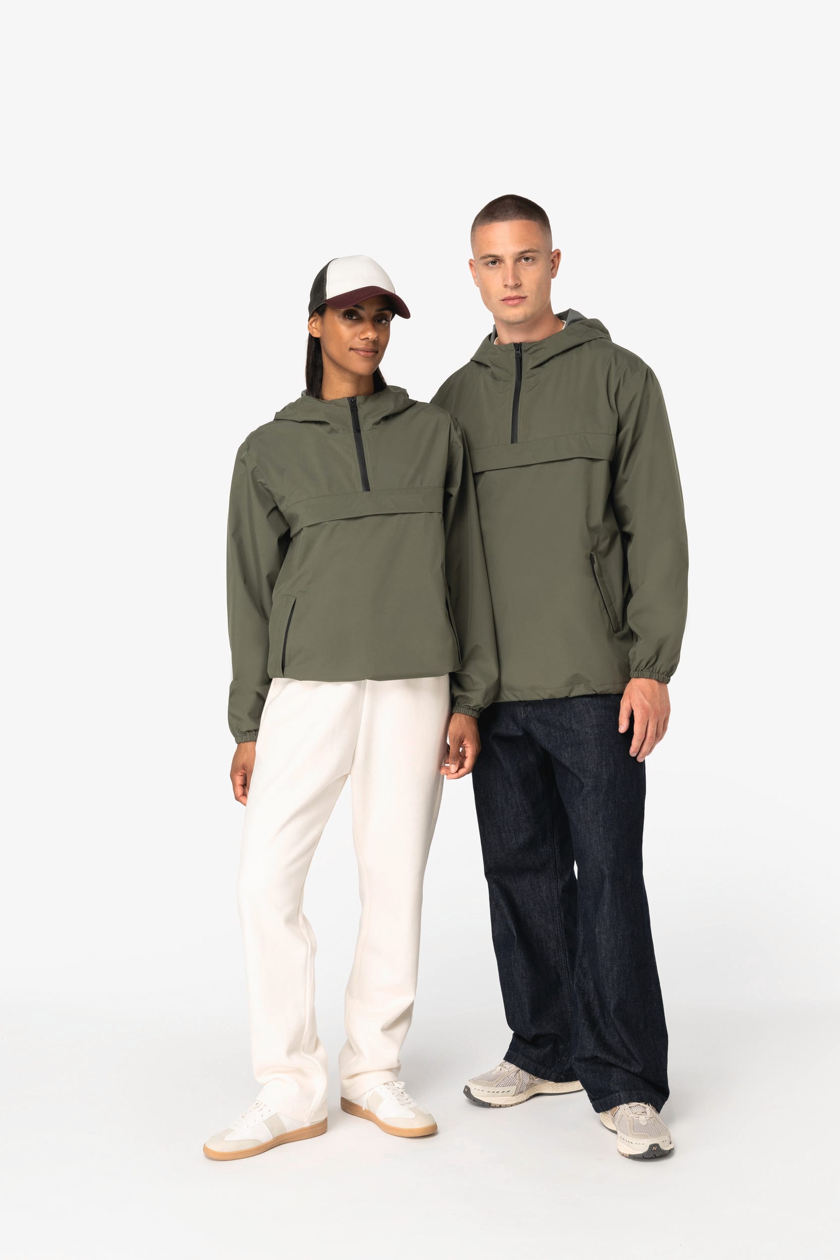 Waterproof Quarter Zip Windbreaker 4000mm | Organic Blank