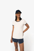 Damen-Ringer-T-Shirt aus Bio-Baumwolle mit Einfassung in verwaschener Optik | Native Spirit - NS361